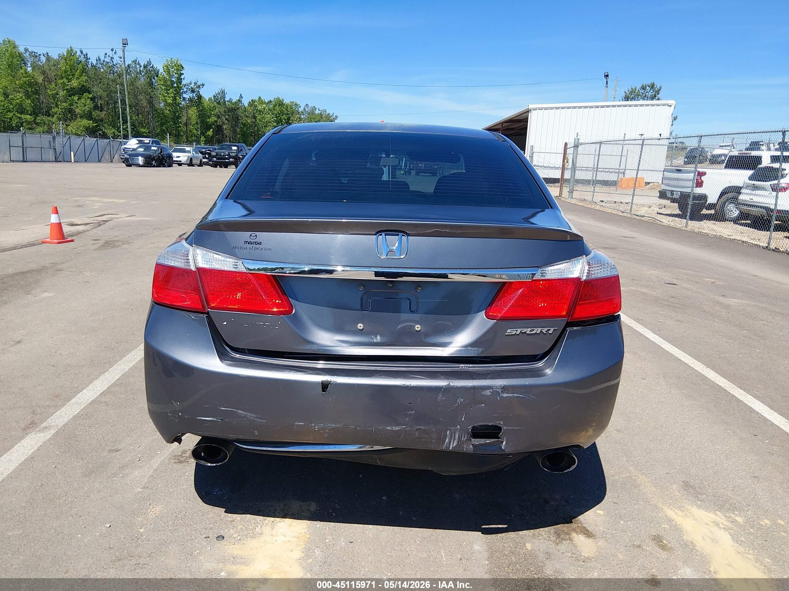 2015 Honda Accord Sport Серый vin: 1HGCR2F53FA257580