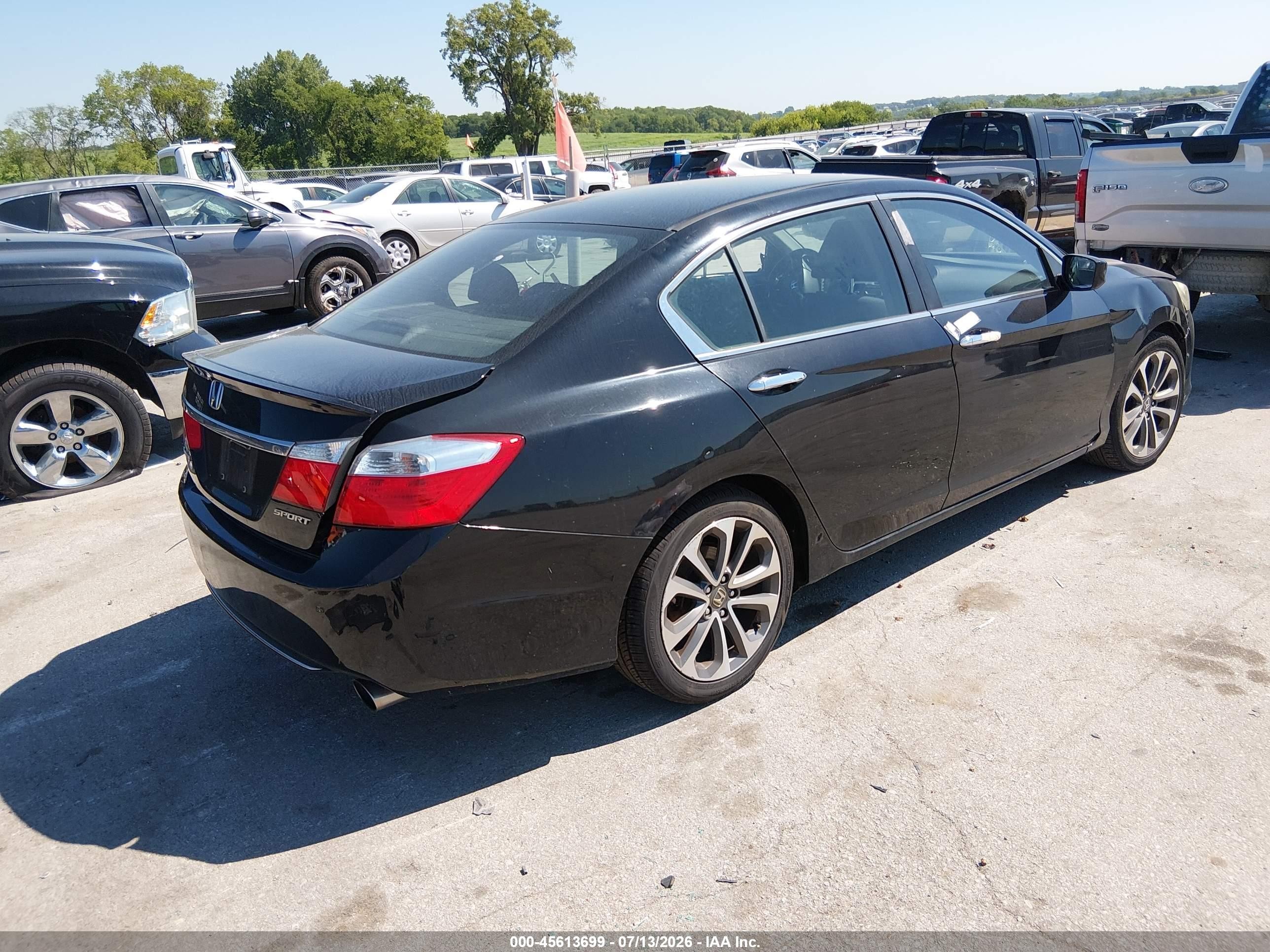 2015 Honda Accord Sport Черный vin: 1HGCR2F53FA266702