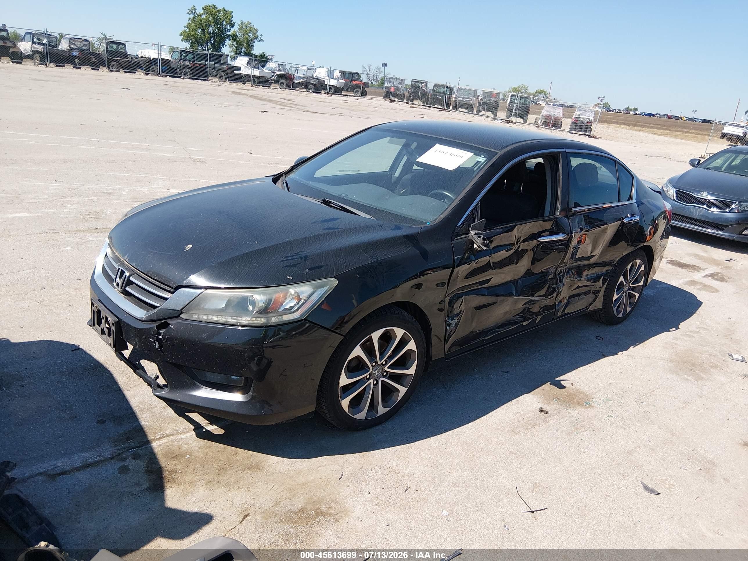 2015 Honda Accord Sport Черный vin: 1HGCR2F53FA266702