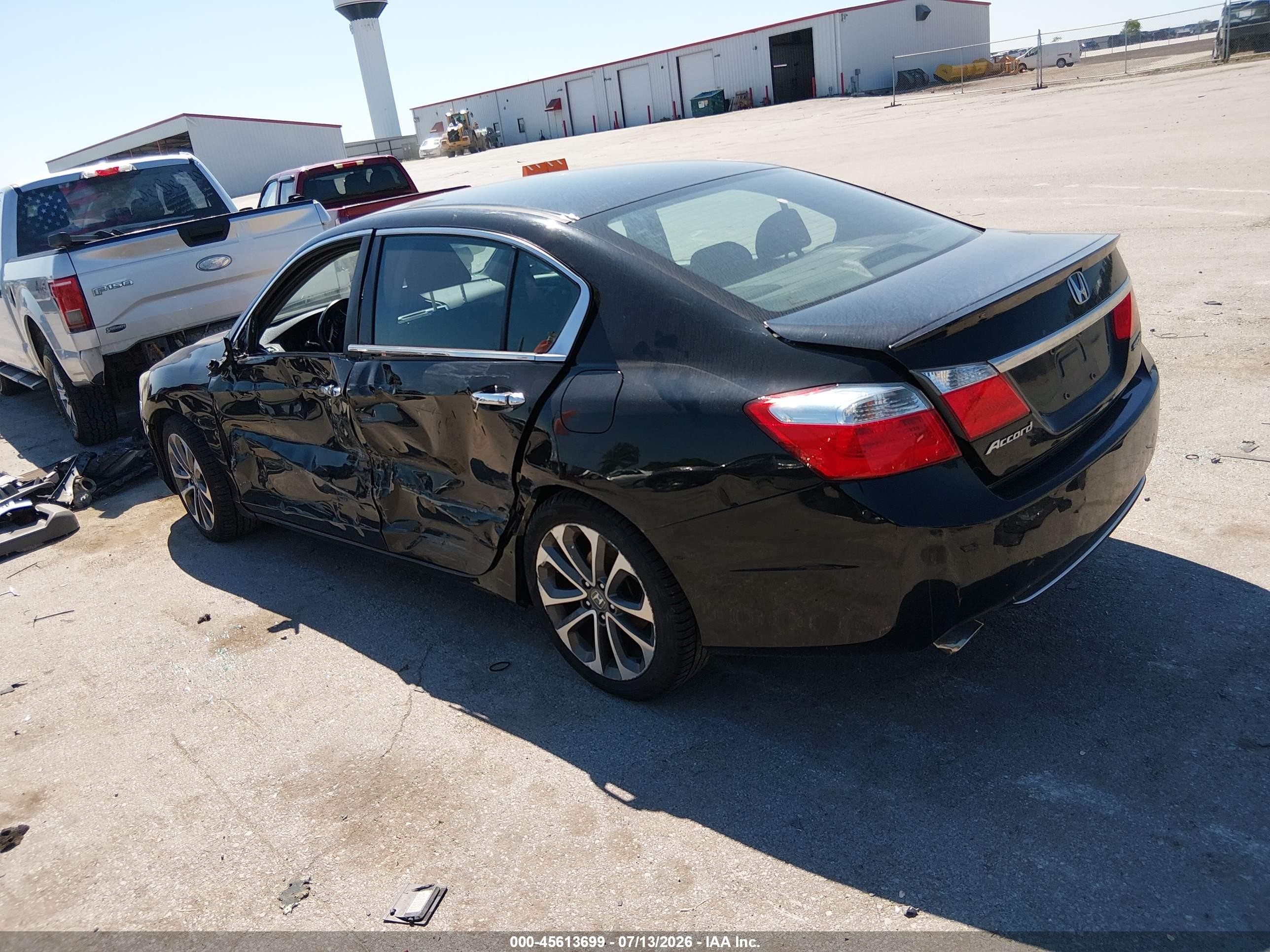 2015 Honda Accord Sport Черный vin: 1HGCR2F53FA266702