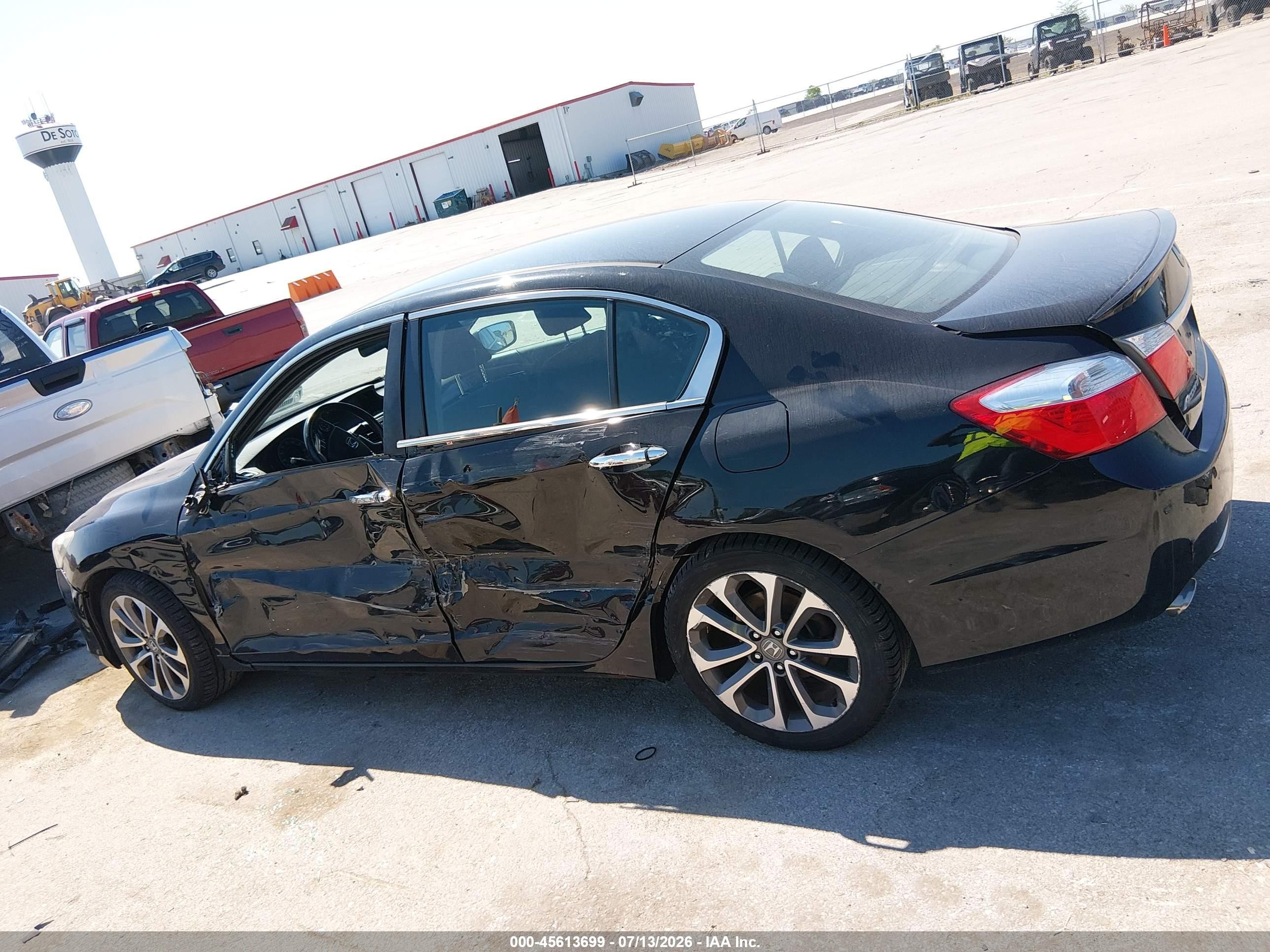 2015 Honda Accord Sport Черный vin: 1HGCR2F53FA266702