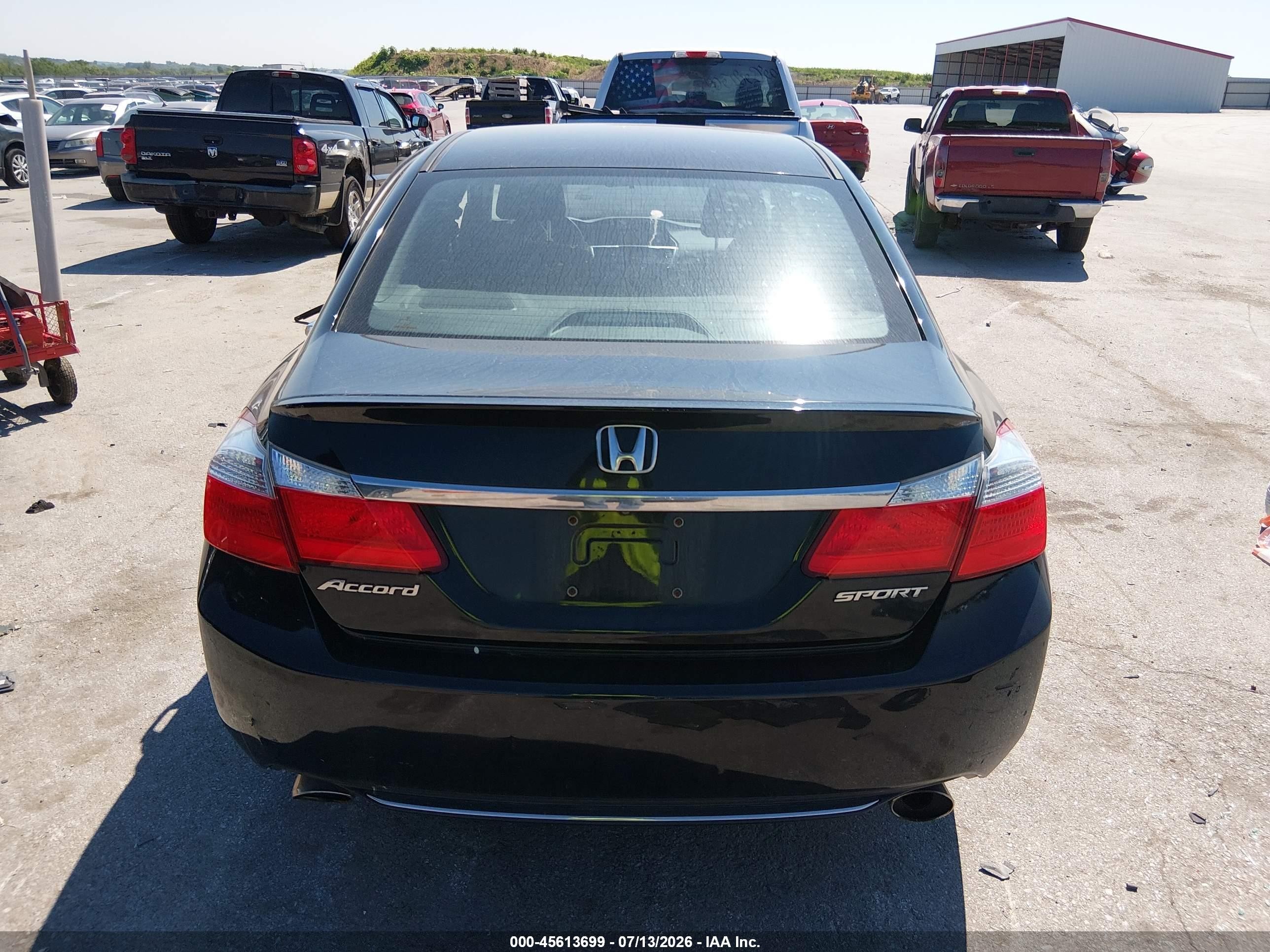 2015 Honda Accord Sport Черный vin: 1HGCR2F53FA266702