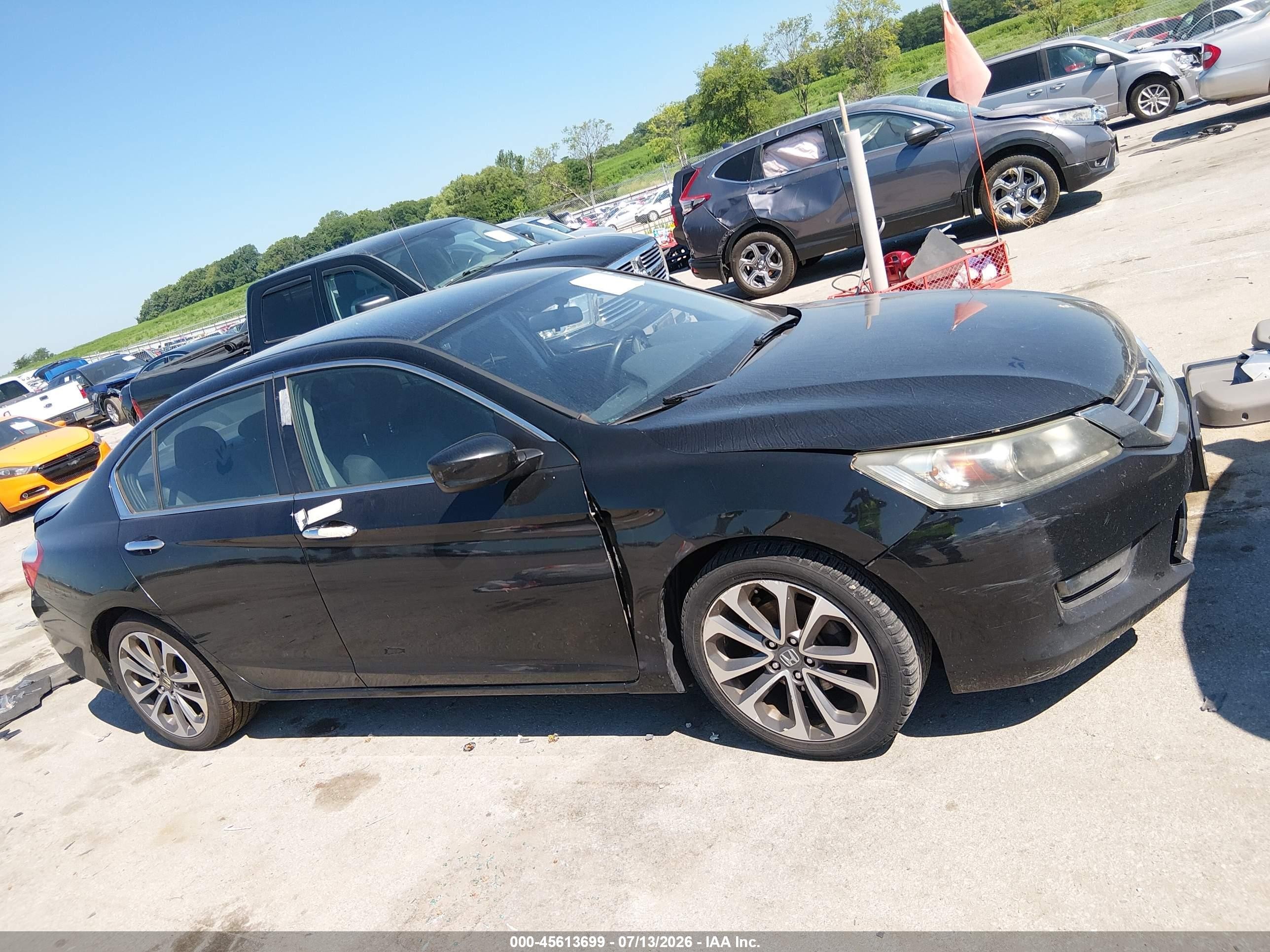 2015 Honda Accord Sport Черный vin: 1HGCR2F53FA266702