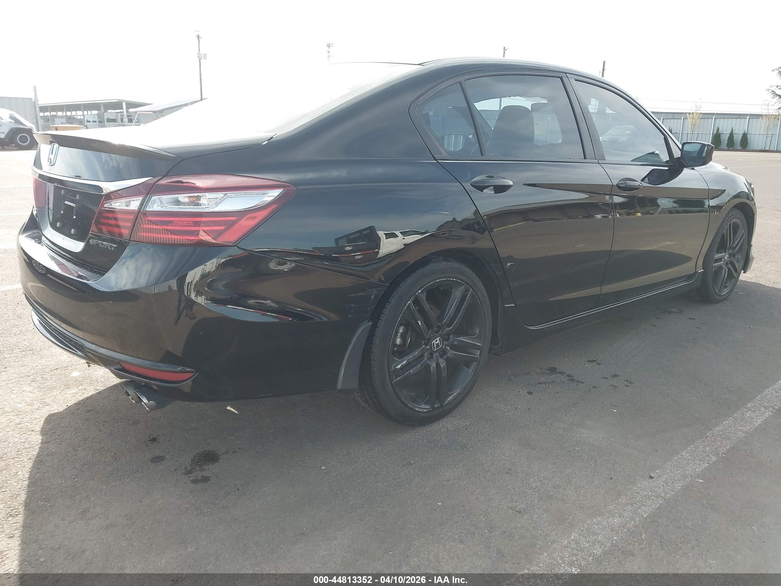2016 Honda Accord Sport Black vin: 1HGCR2F53GA157951