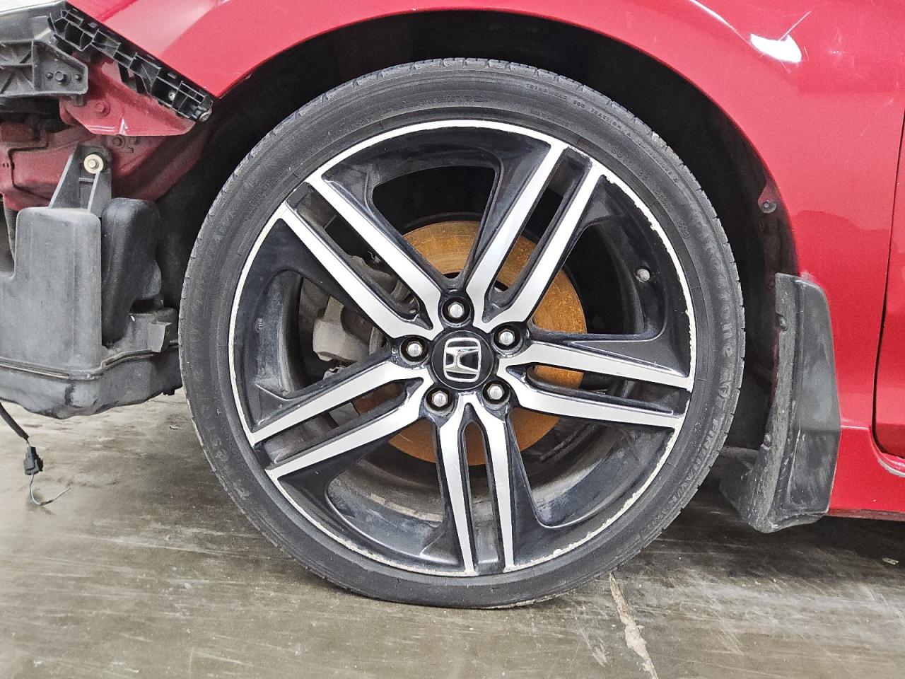2017 Honda Accord Sport Red vin: 1HGCR2F53HA298682 Damage: Left Front Wheel, Curb Rash, > 12 Inches