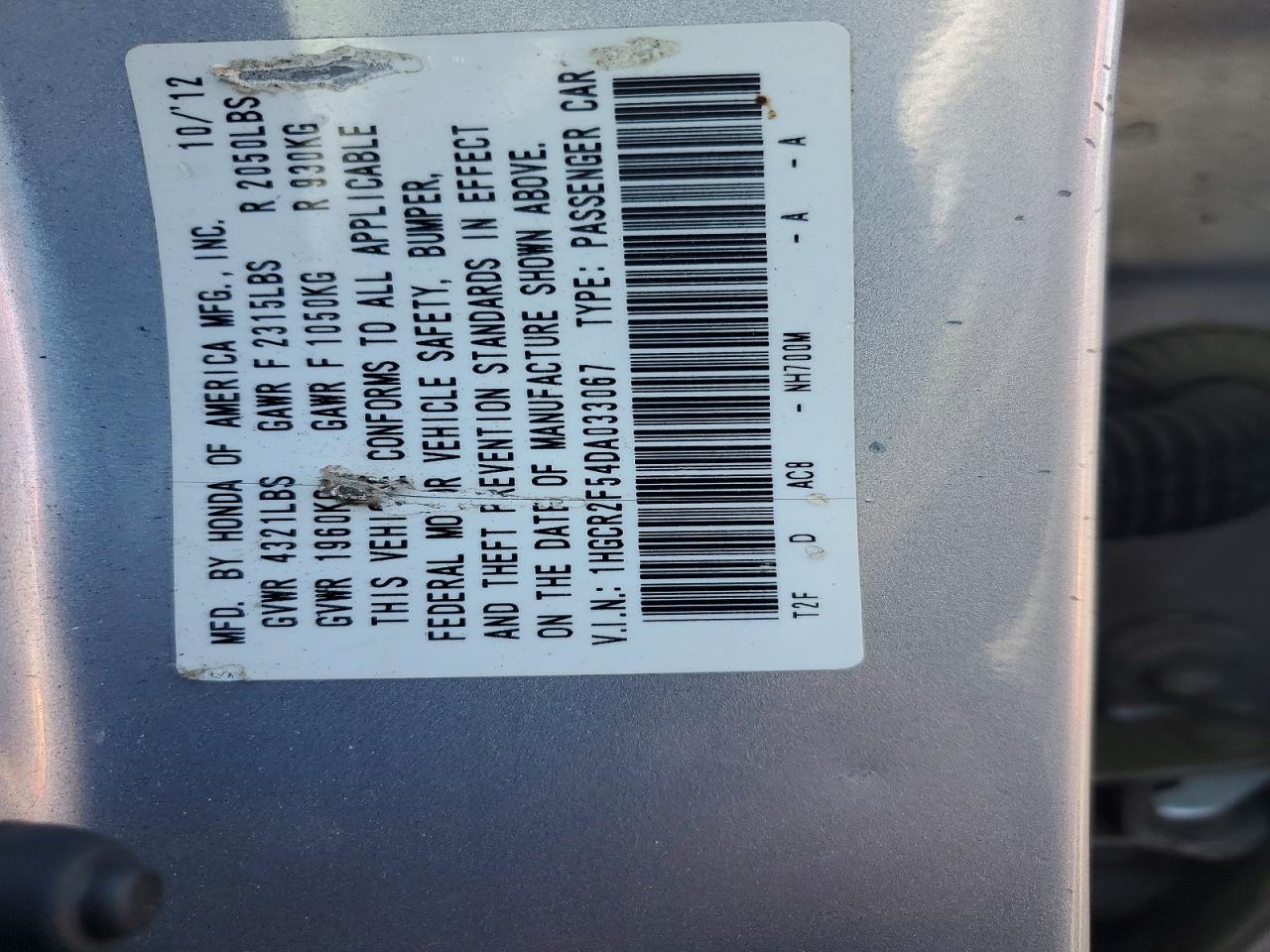 2013 Honda Accord Sport Серебряный vin: 1HGCR2F54DA033067