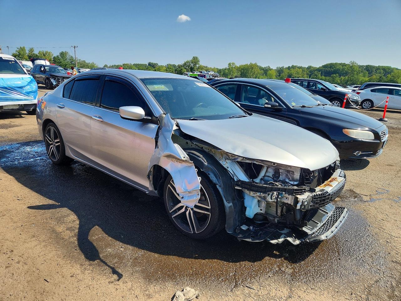 2013 Honda Accord Sport Silver vin: 1HGCR2F54DA061273