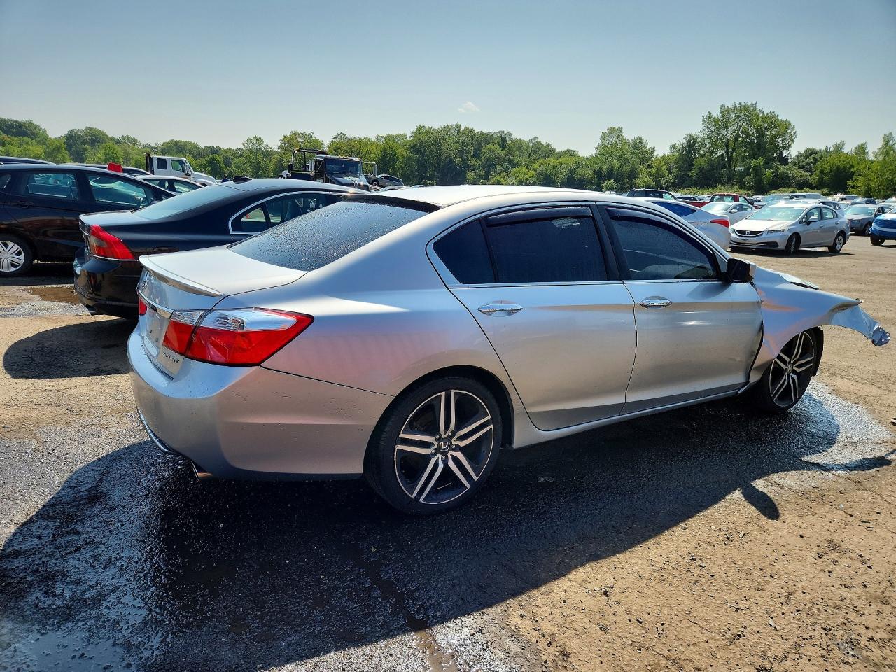 2013 Honda Accord Sport Silver vin: 1HGCR2F54DA061273