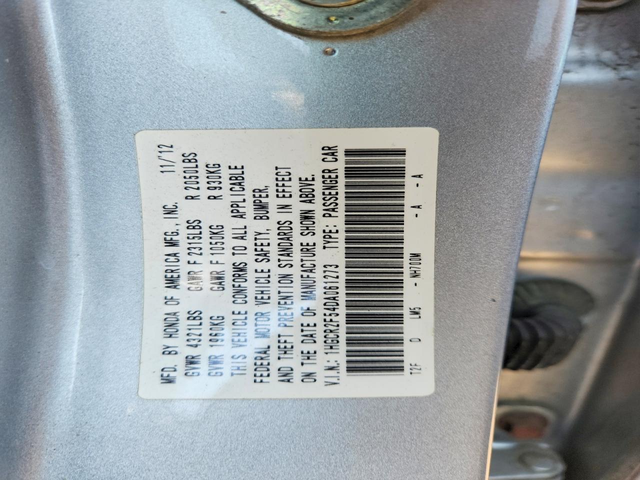 2013 Honda Accord Sport Silver vin: 1HGCR2F54DA061273