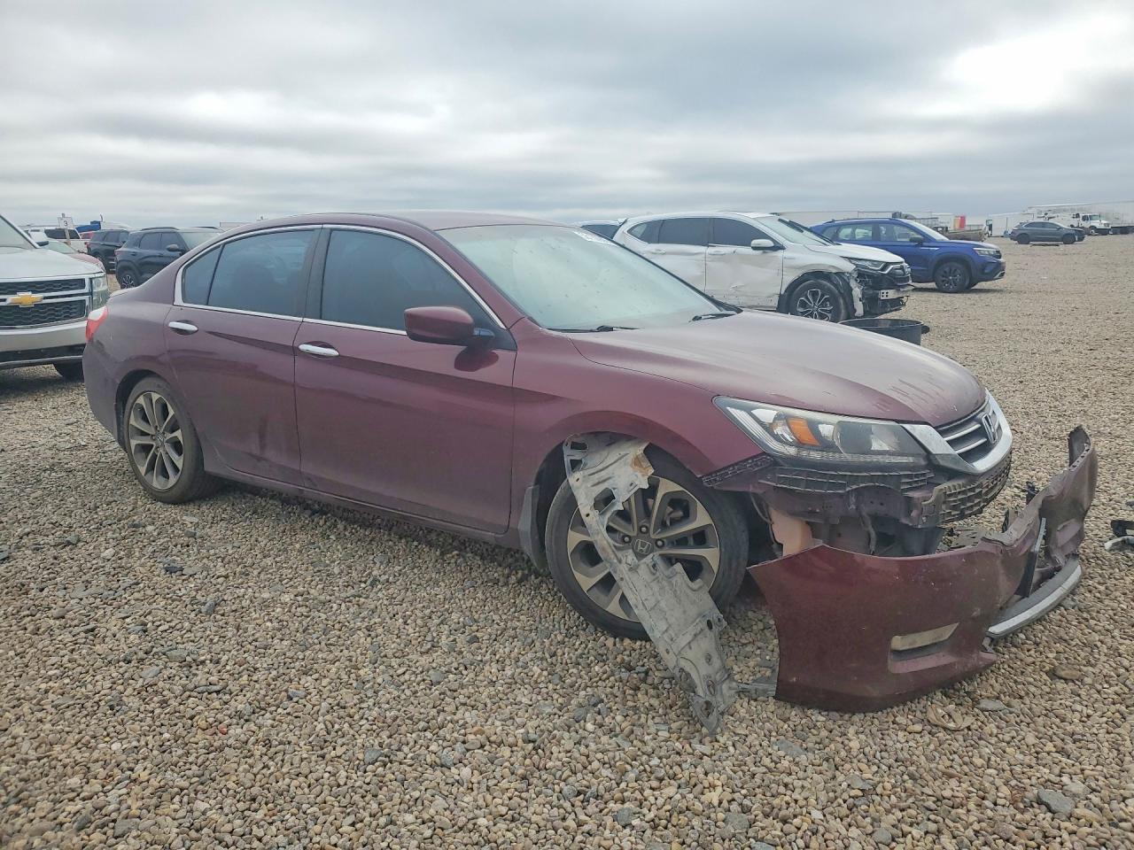 2013 Honda Accord Sport Бордовый vin: 1HGCR2F54DA083693