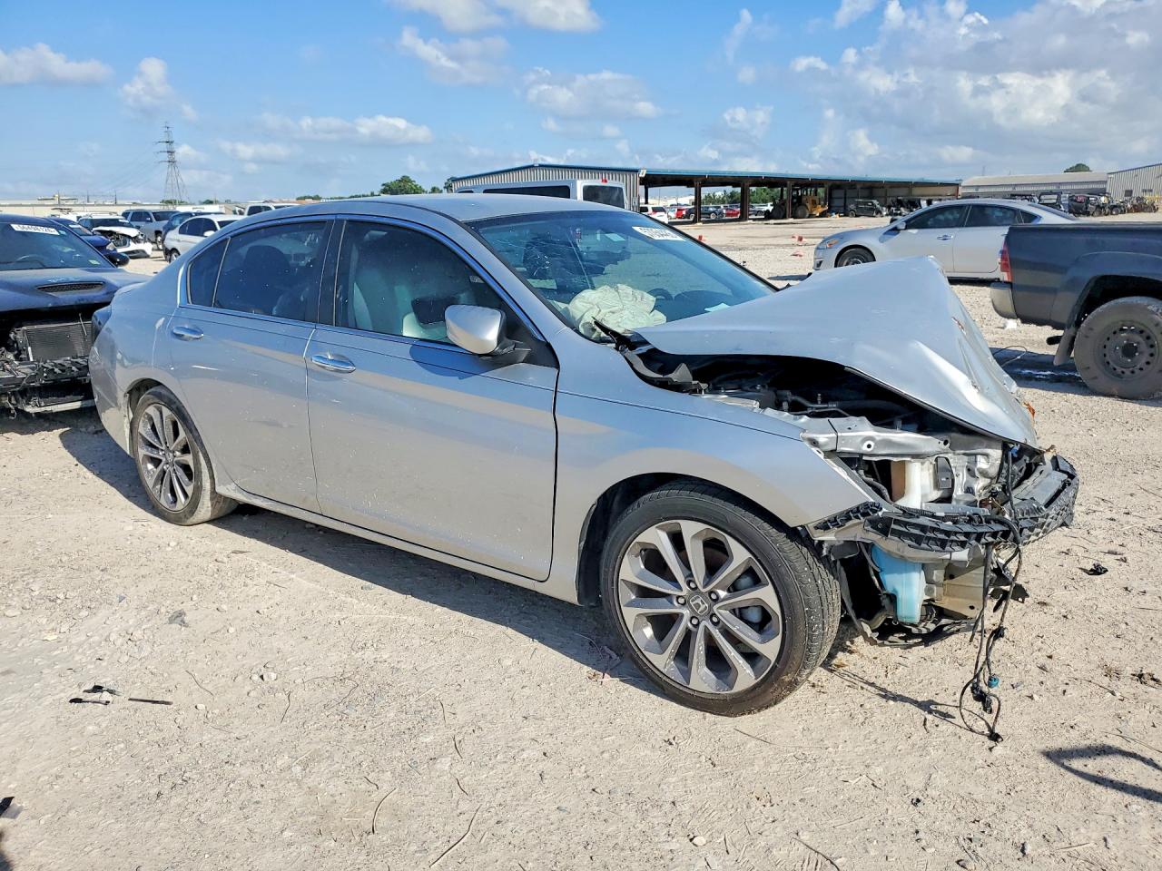 2013 Honda Accord Sport Silver vin: 1HGCR2F54DA090398