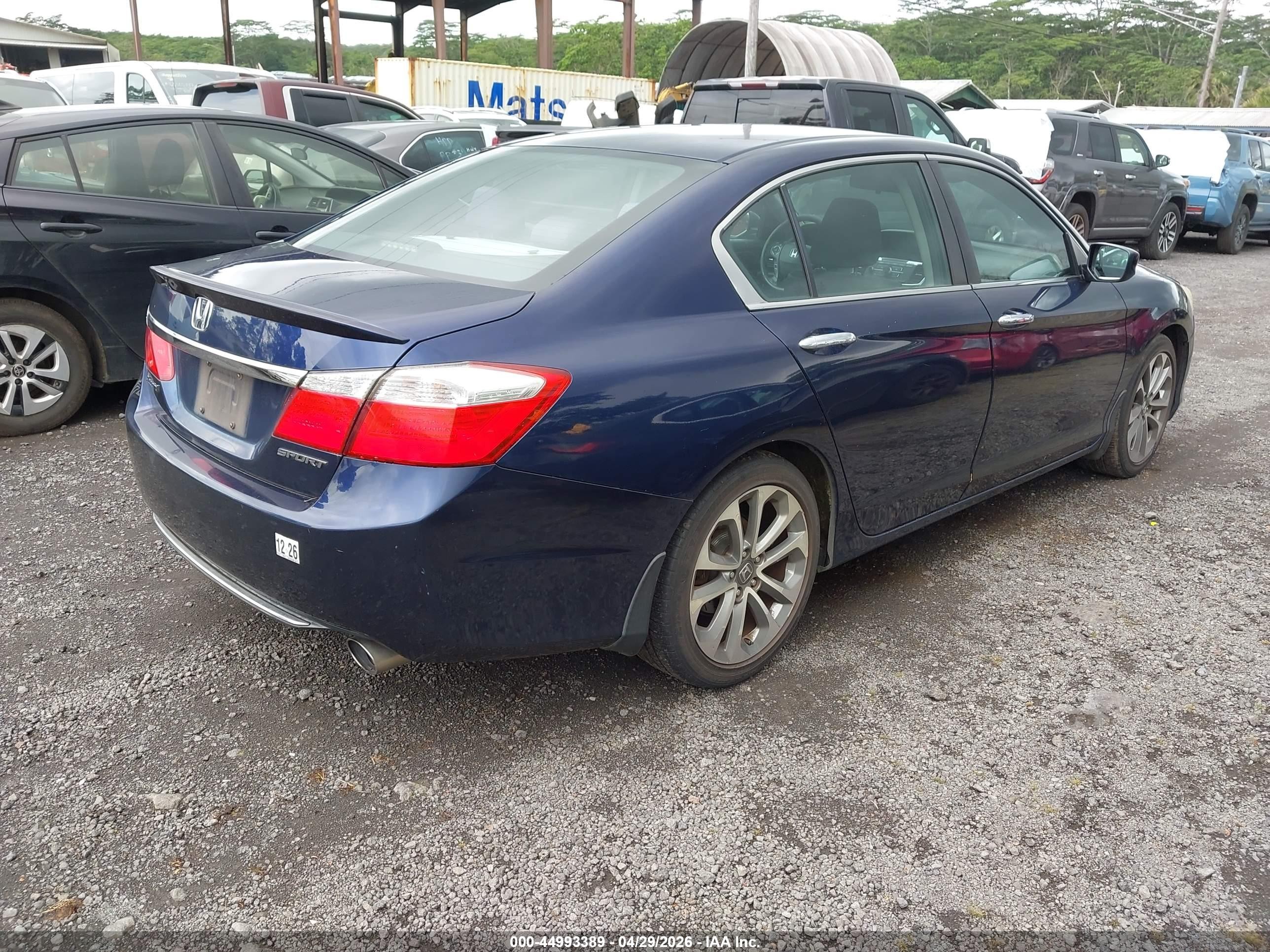 2013 Honda Accord Sport Blue vin: 1HGCR2F54DA158215