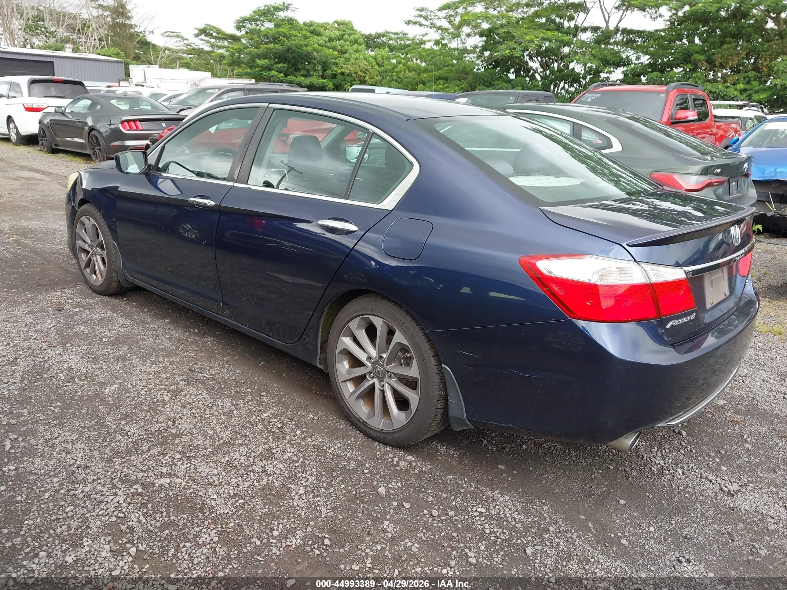 2013 Honda Accord Sport Blue vin: 1HGCR2F54DA158215