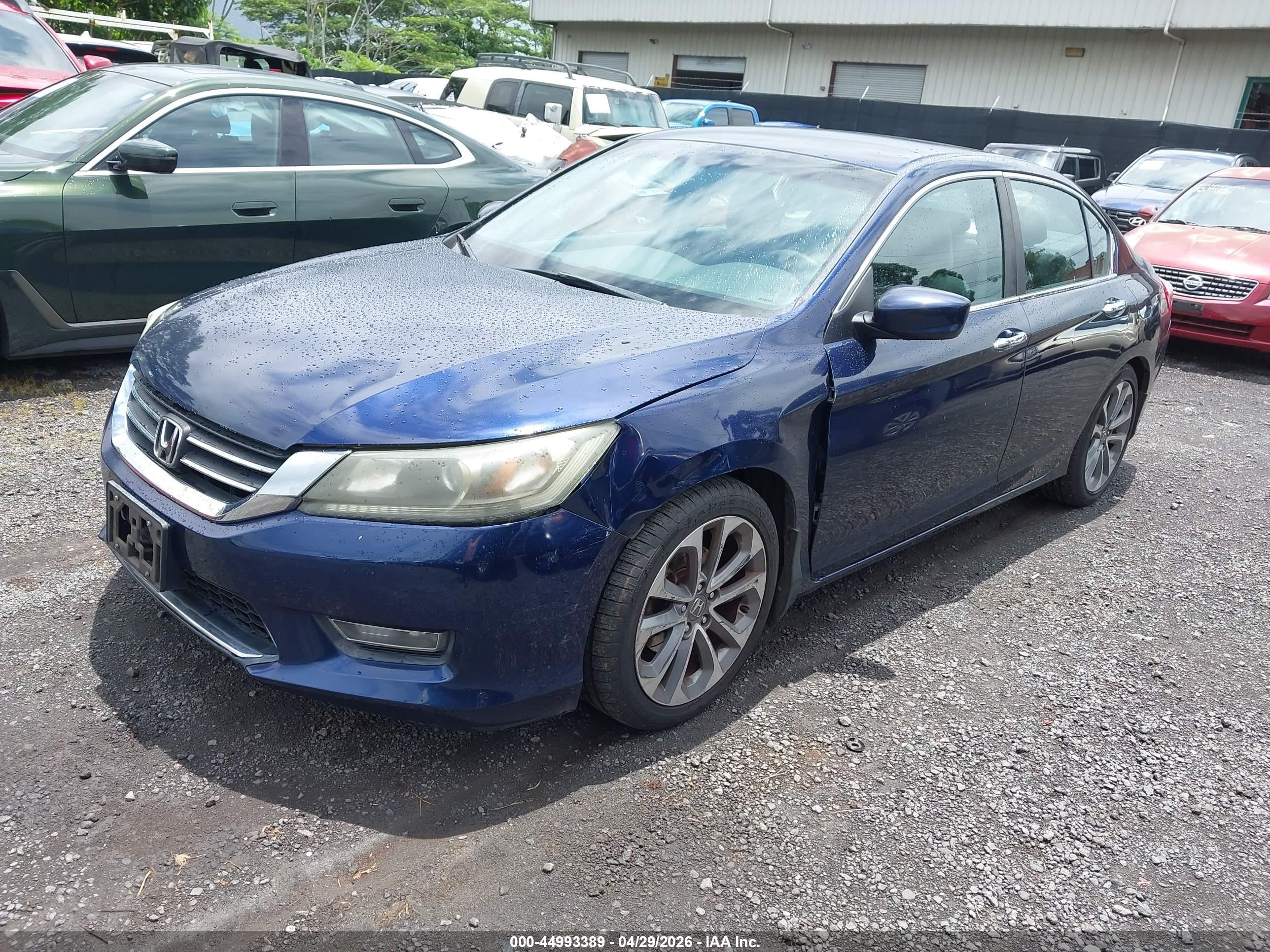 2013 Honda Accord Sport Blue vin: 1HGCR2F54DA158215