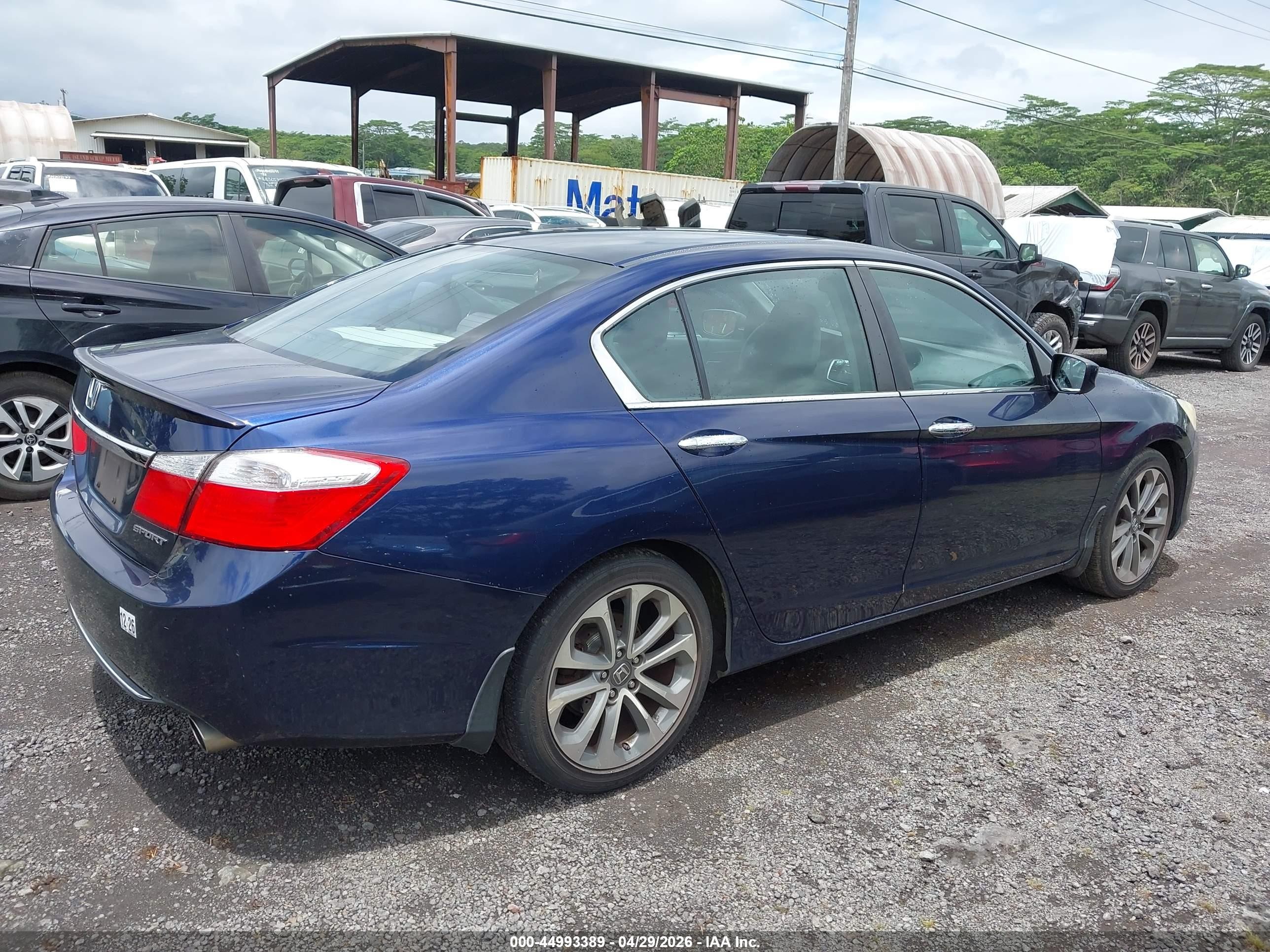 2013 Honda Accord Sport Blue vin: 1HGCR2F54DA158215