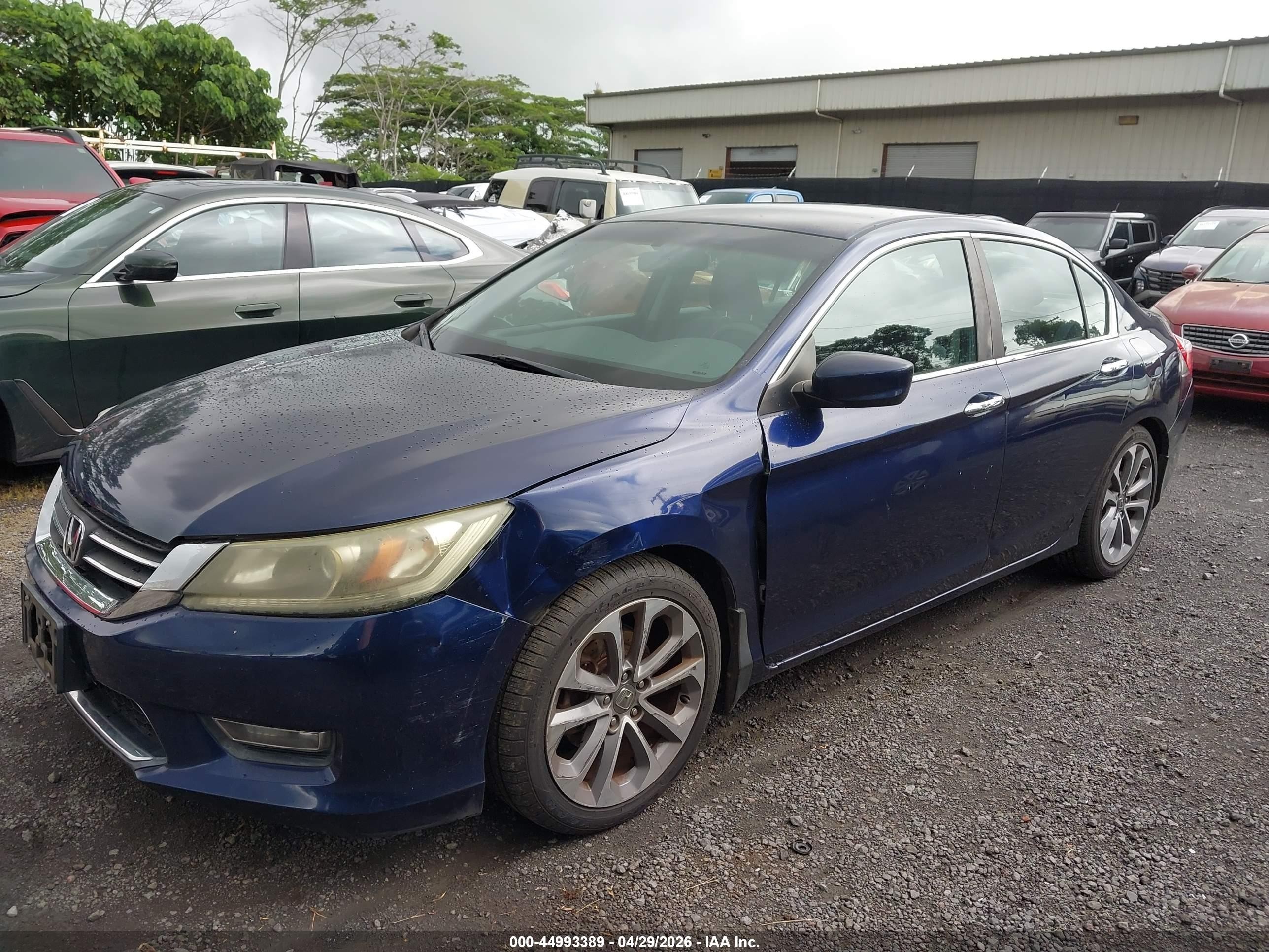 2013 Honda Accord Sport Blue vin: 1HGCR2F54DA158215