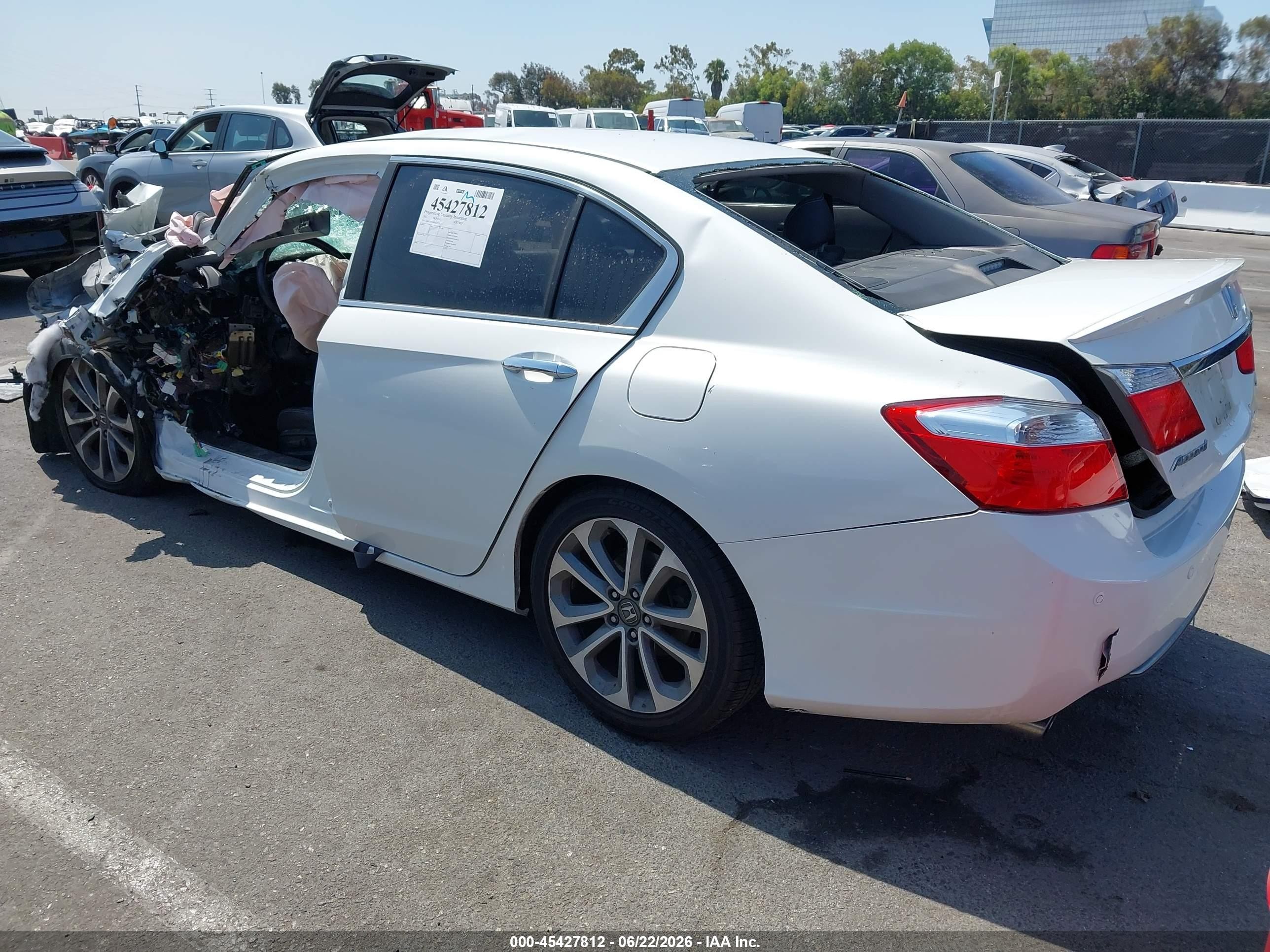 2013 Honda Accord Sport White vin: 1HGCR2F54DA210975