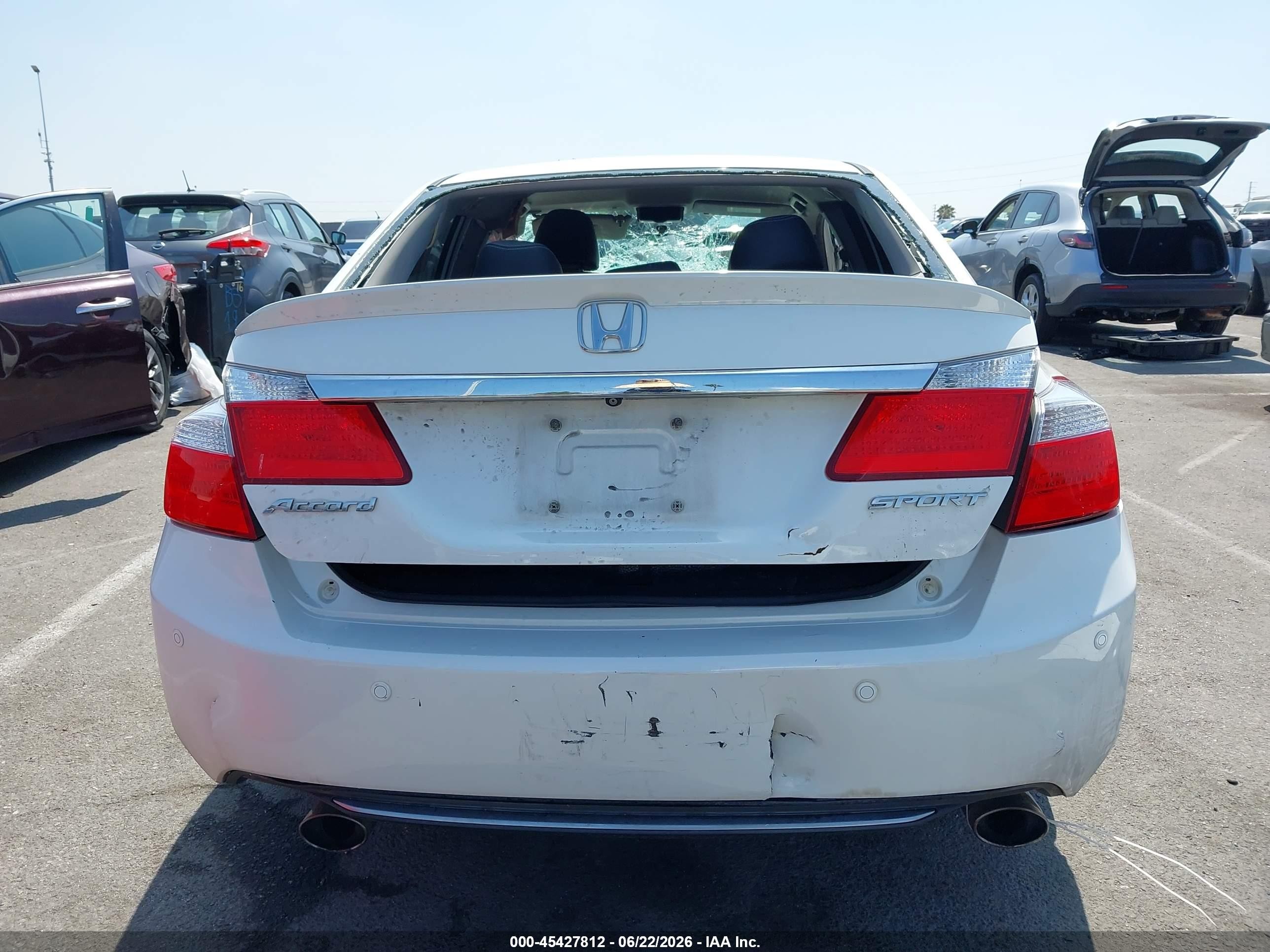 2013 Honda Accord Sport White vin: 1HGCR2F54DA210975