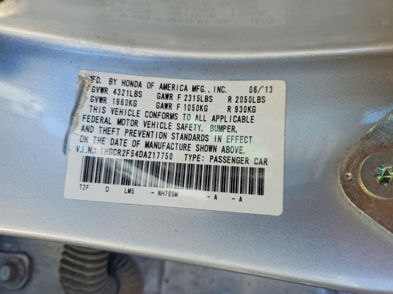 2013 Honda Accord Sport Silver vin: 1HGCR2F54DA217750