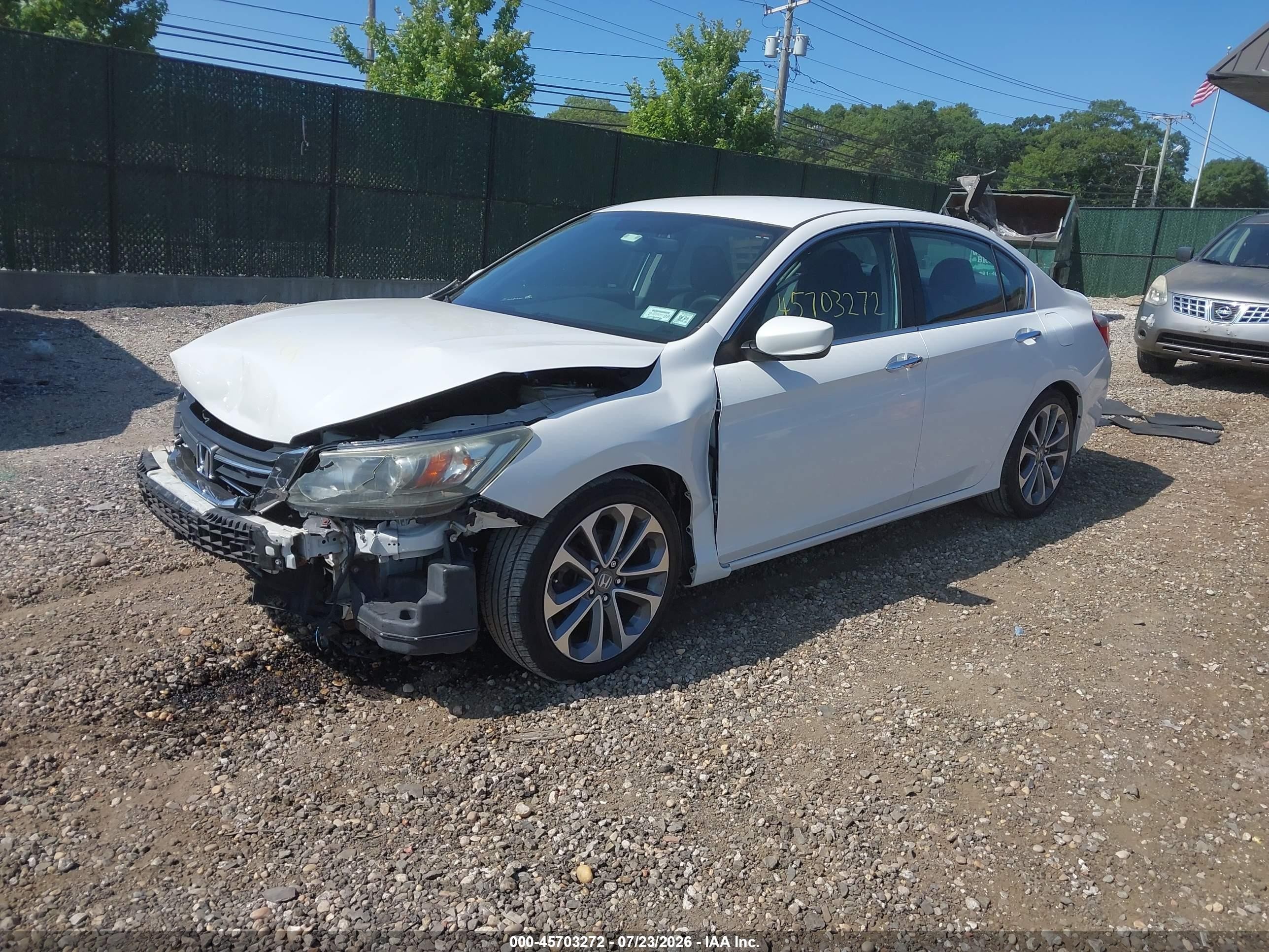 2013 Honda Accord Sport Белый vin: 1HGCR2F54DA248044