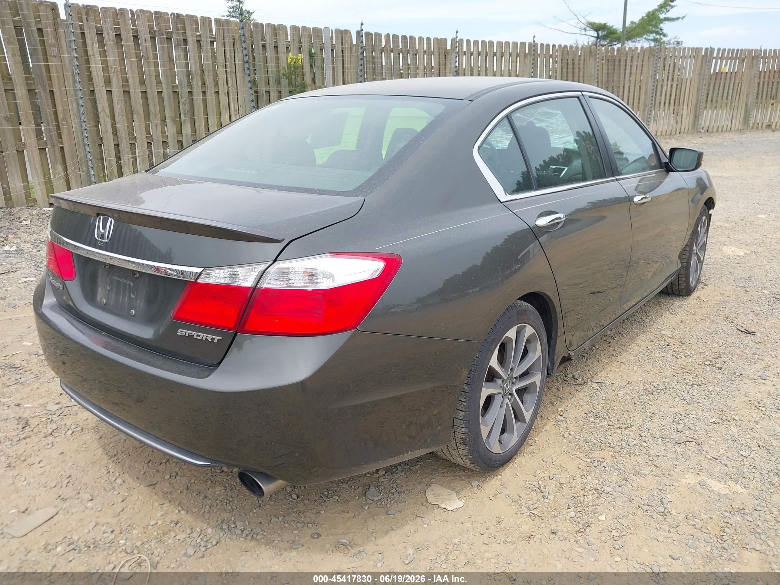 2013 Honda Accord Sport Gray vin: 1HGCR2F54DA265698