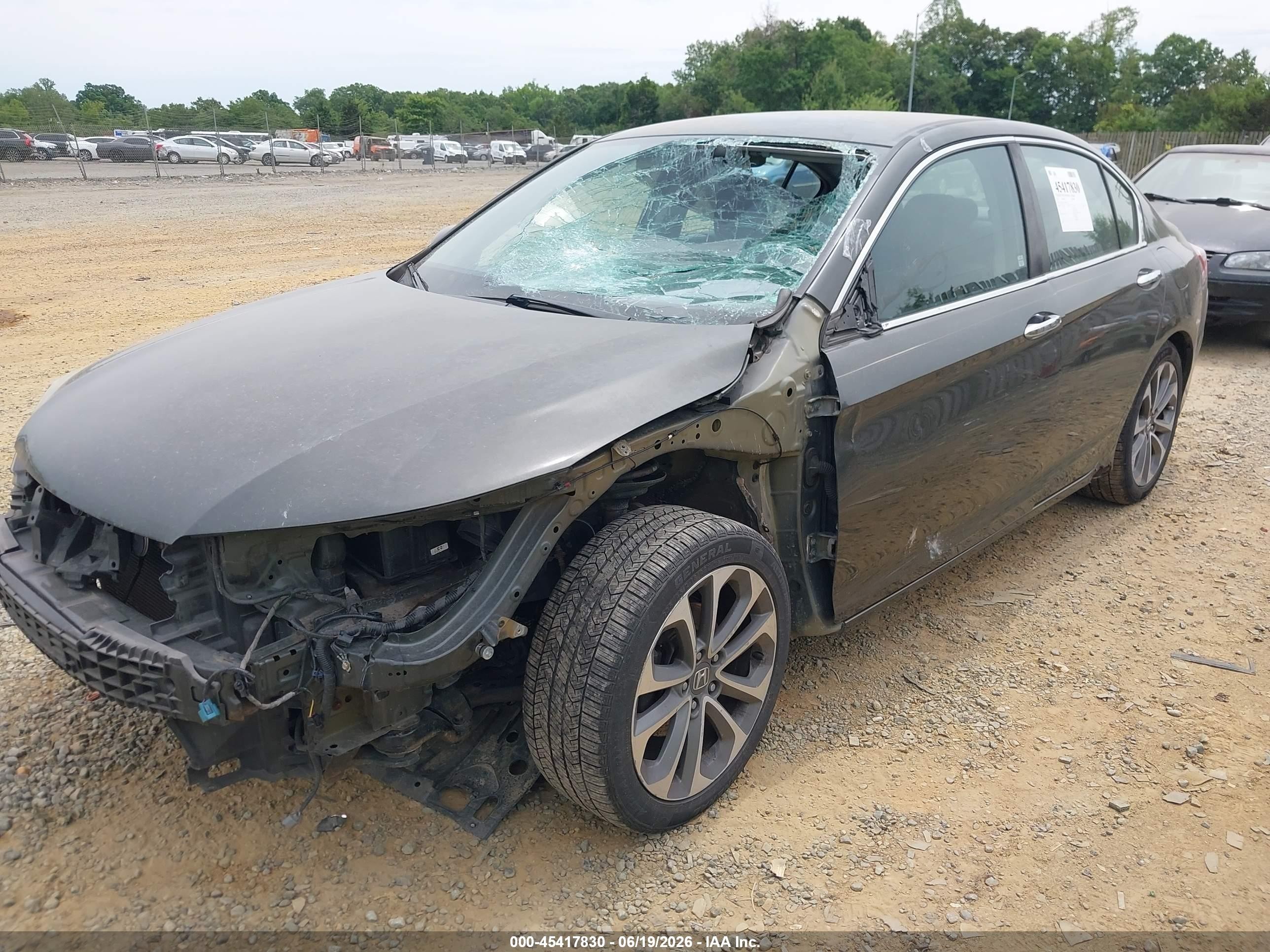 2013 Honda Accord Sport Gray vin: 1HGCR2F54DA265698