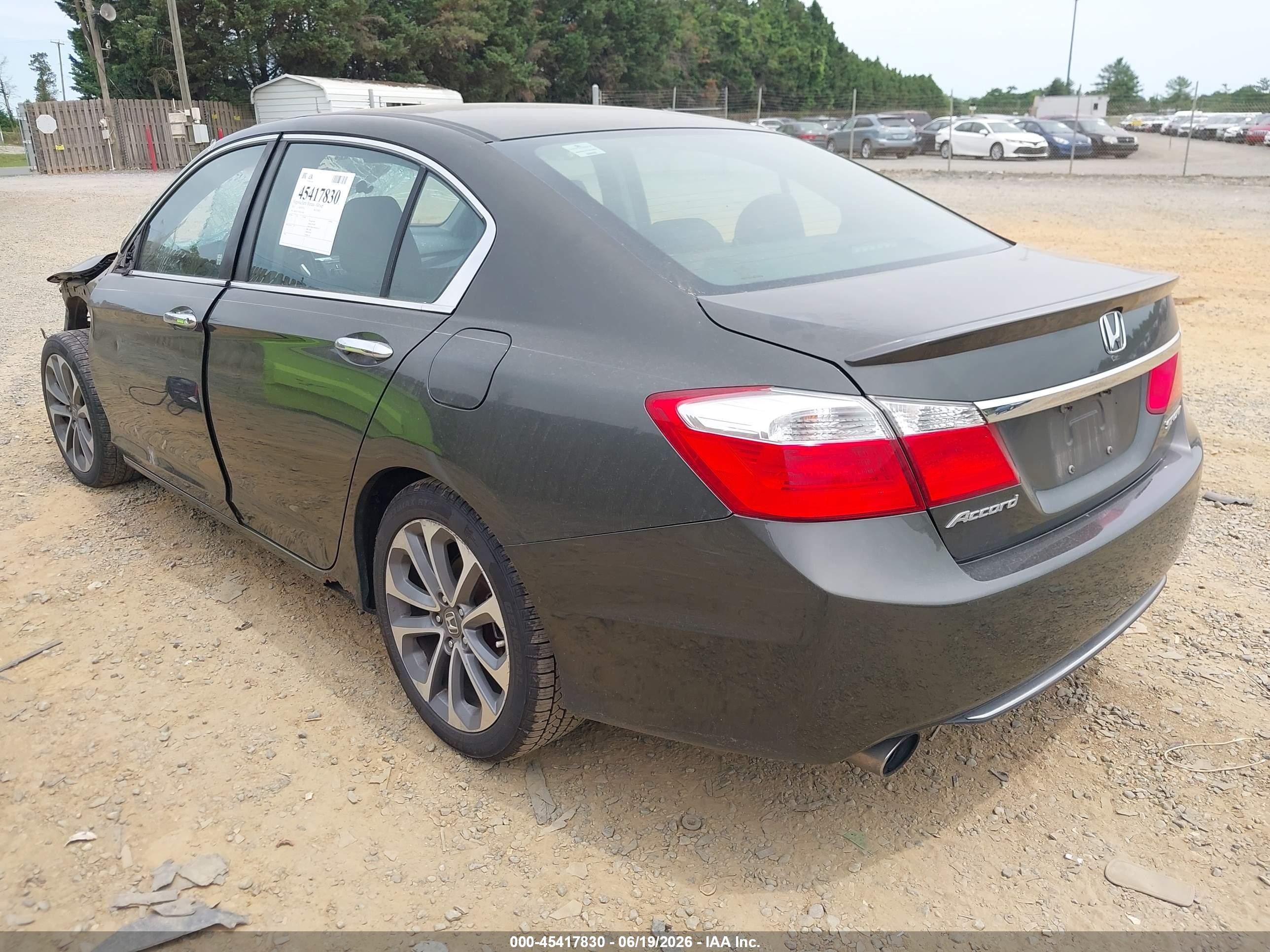 2013 Honda Accord Sport Gray vin: 1HGCR2F54DA265698