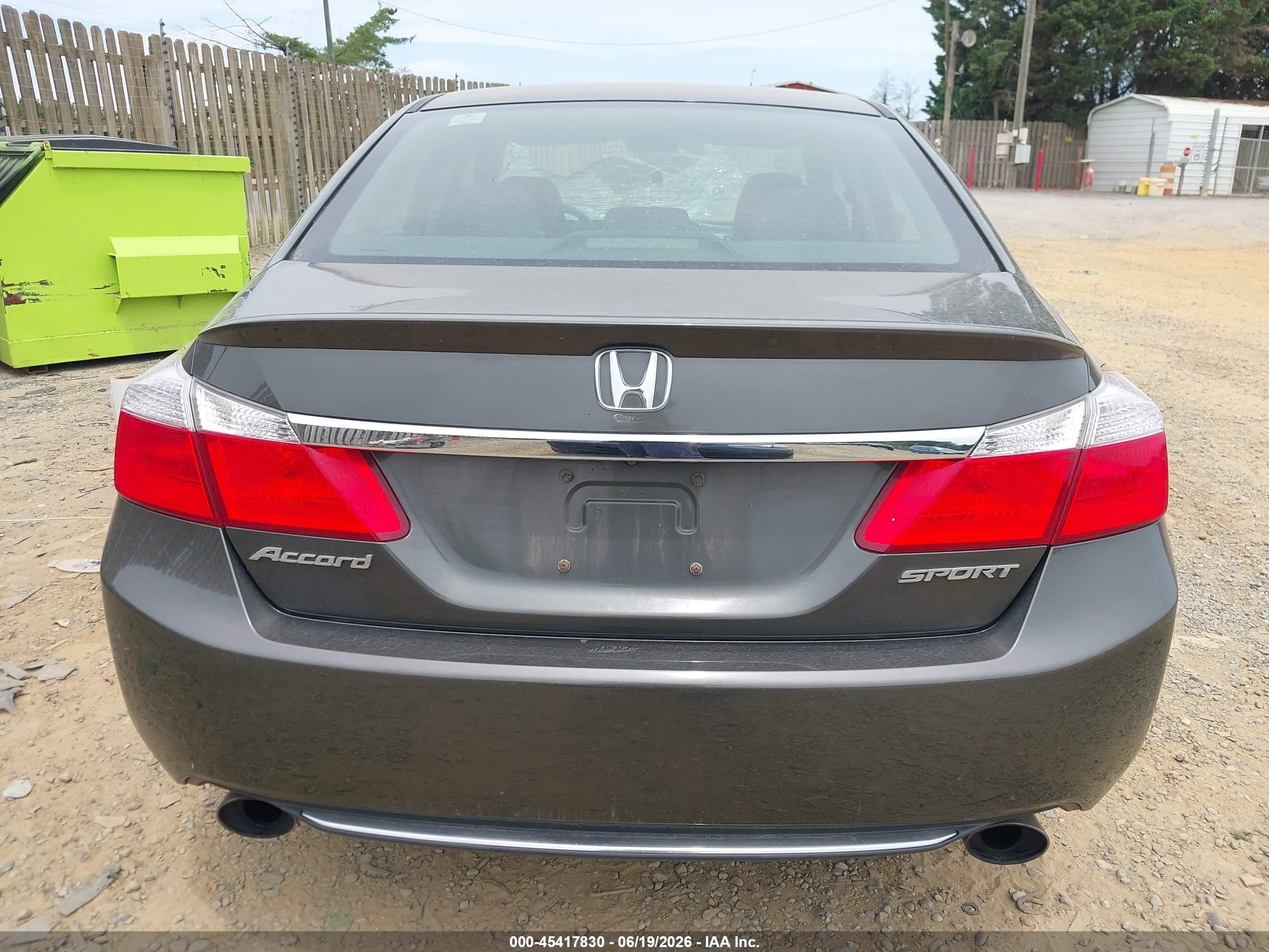 2013 Honda Accord Sport Gray vin: 1HGCR2F54DA265698