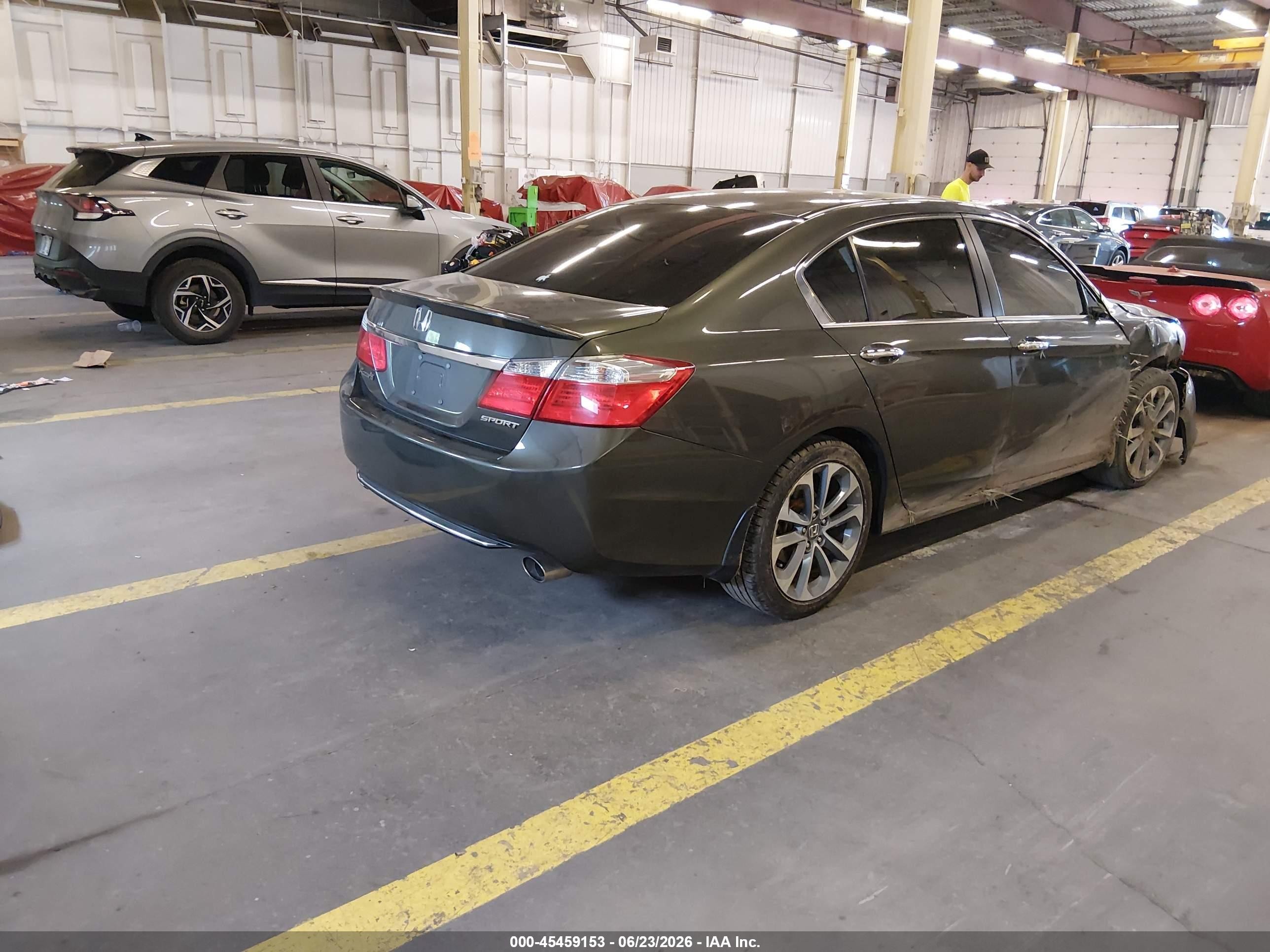 2013 Honda Accord Sport Серый vin: 1HGCR2F54DA265720