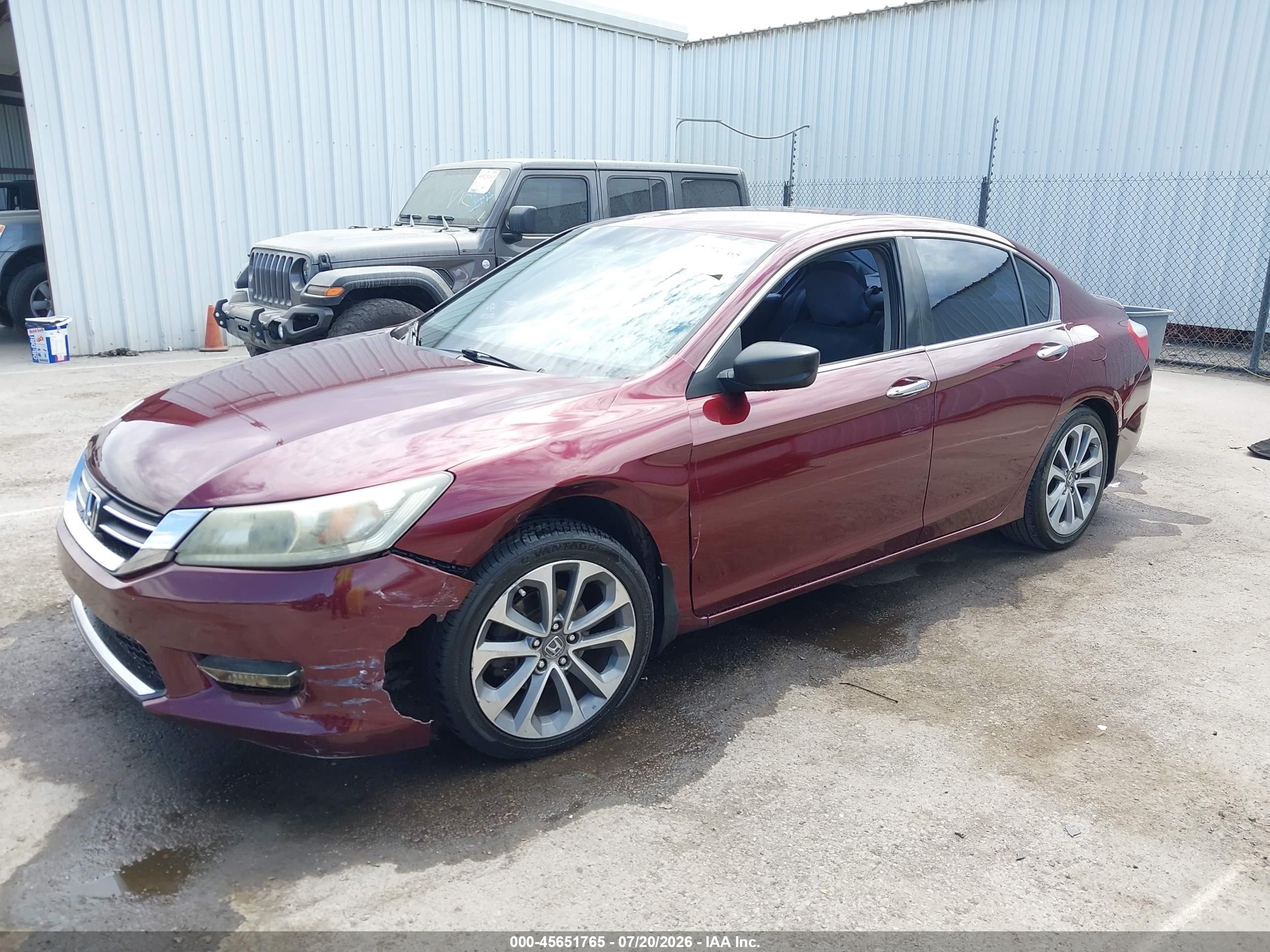 2013 Honda Accord Sport Burgundy vin: 1HGCR2F54DA272070