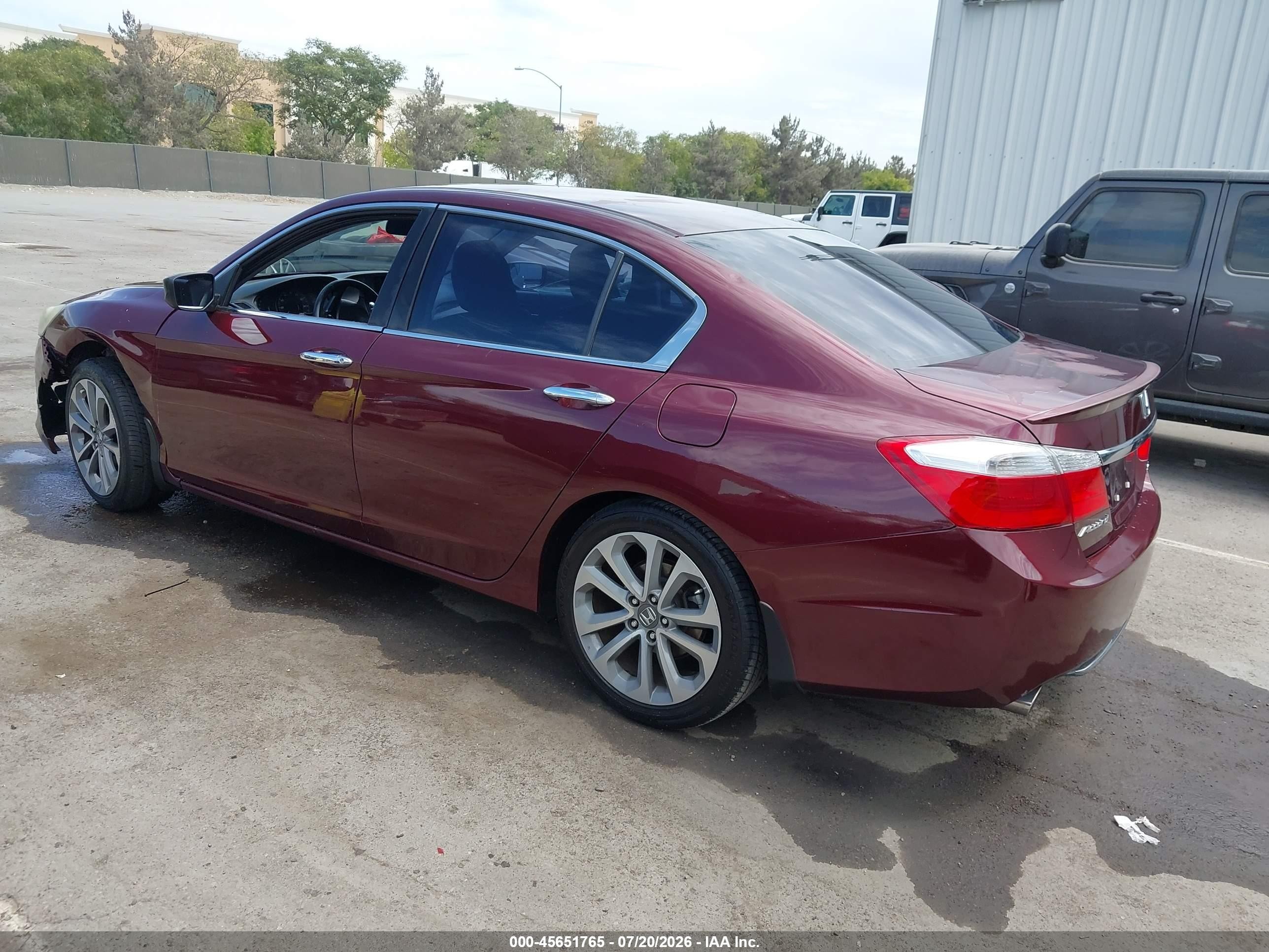 2013 Honda Accord Sport Burgundy vin: 1HGCR2F54DA272070