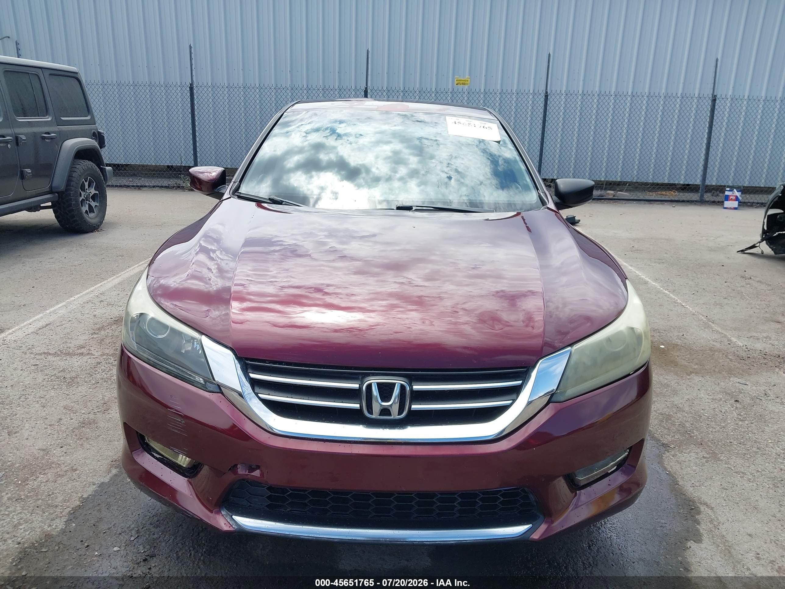 2013 Honda Accord Sport Burgundy vin: 1HGCR2F54DA272070