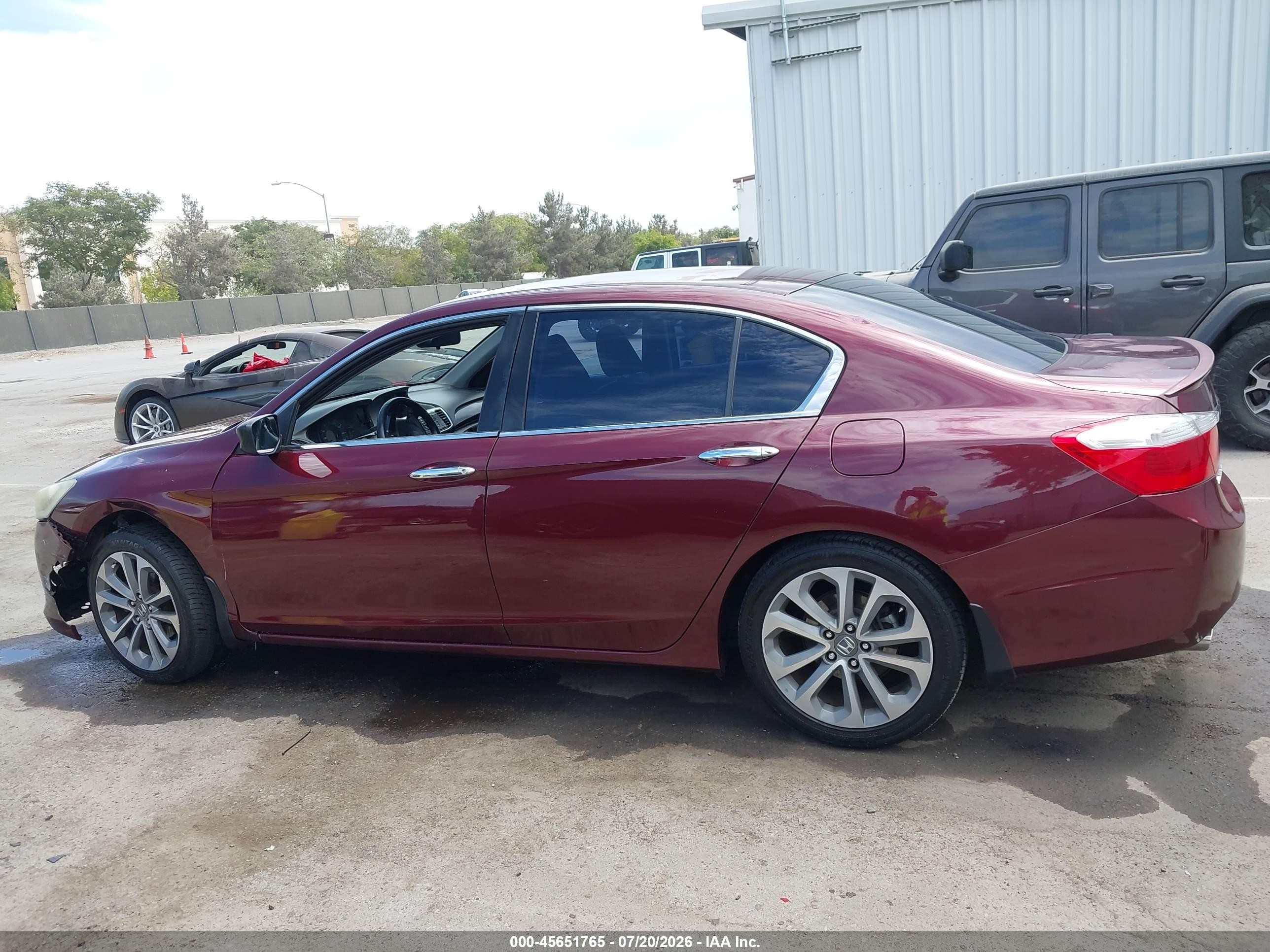 2013 Honda Accord Sport Burgundy vin: 1HGCR2F54DA272070