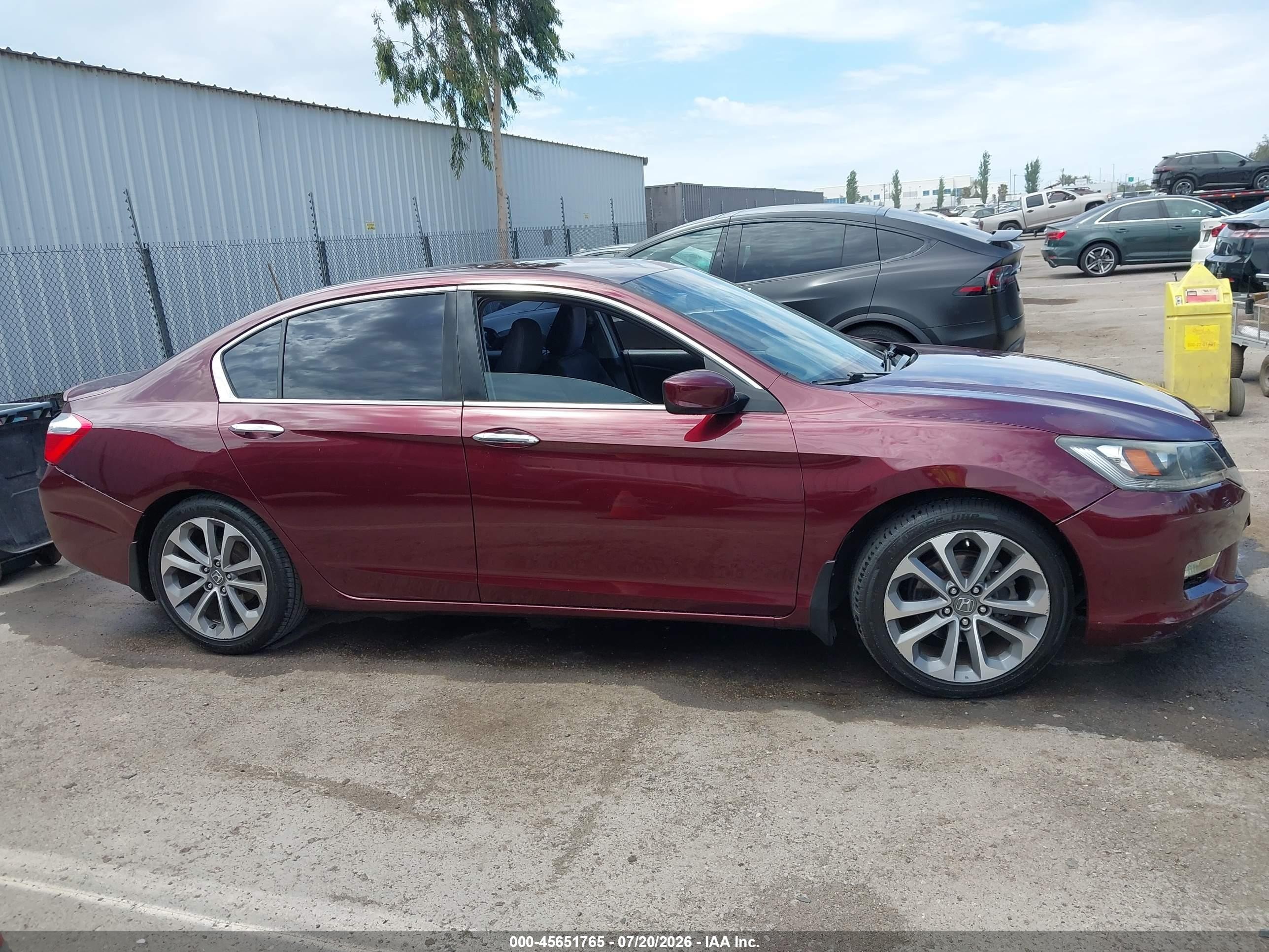 2013 Honda Accord Sport Burgundy vin: 1HGCR2F54DA272070