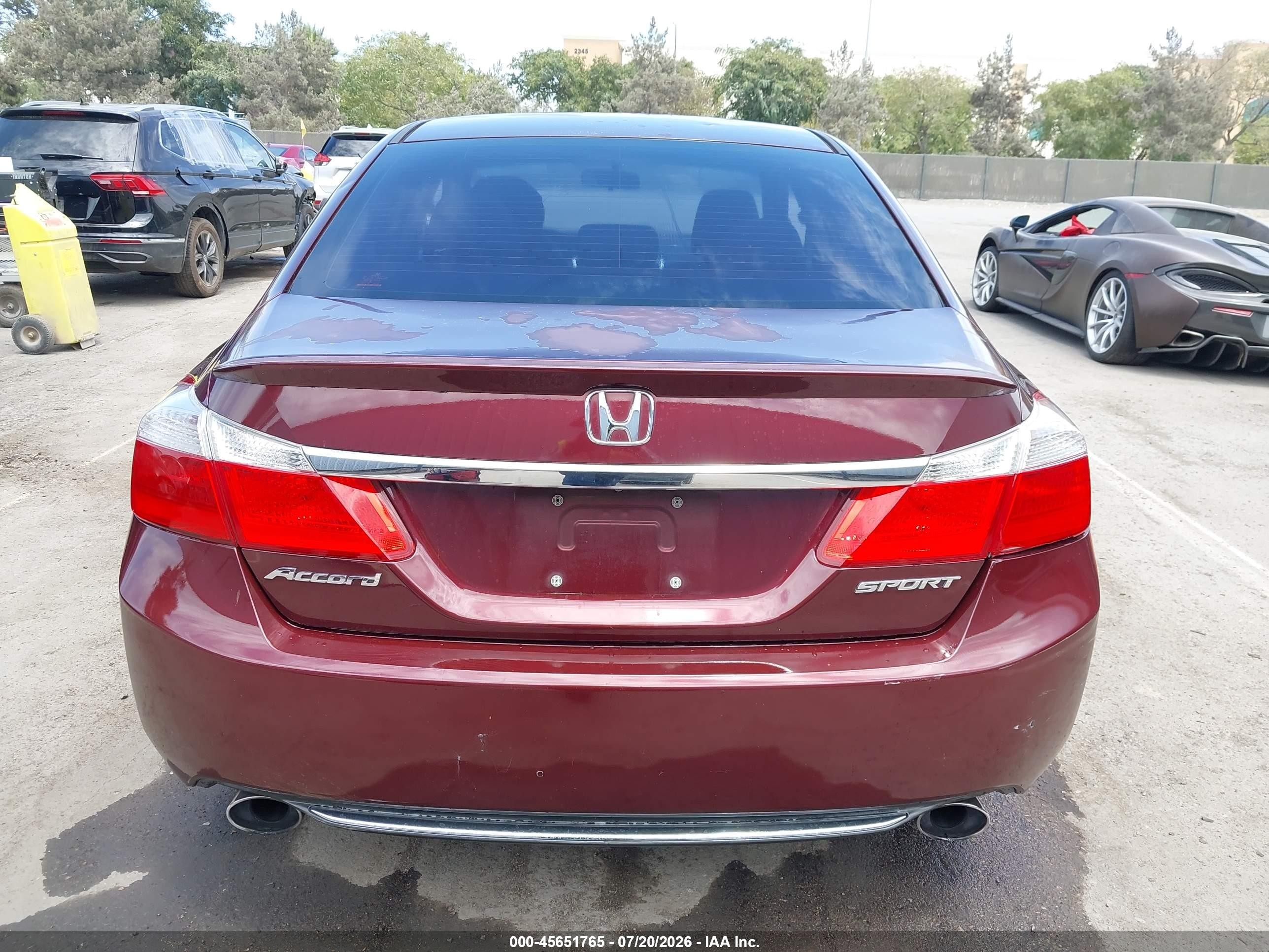 2013 Honda Accord Sport Burgundy vin: 1HGCR2F54DA272070