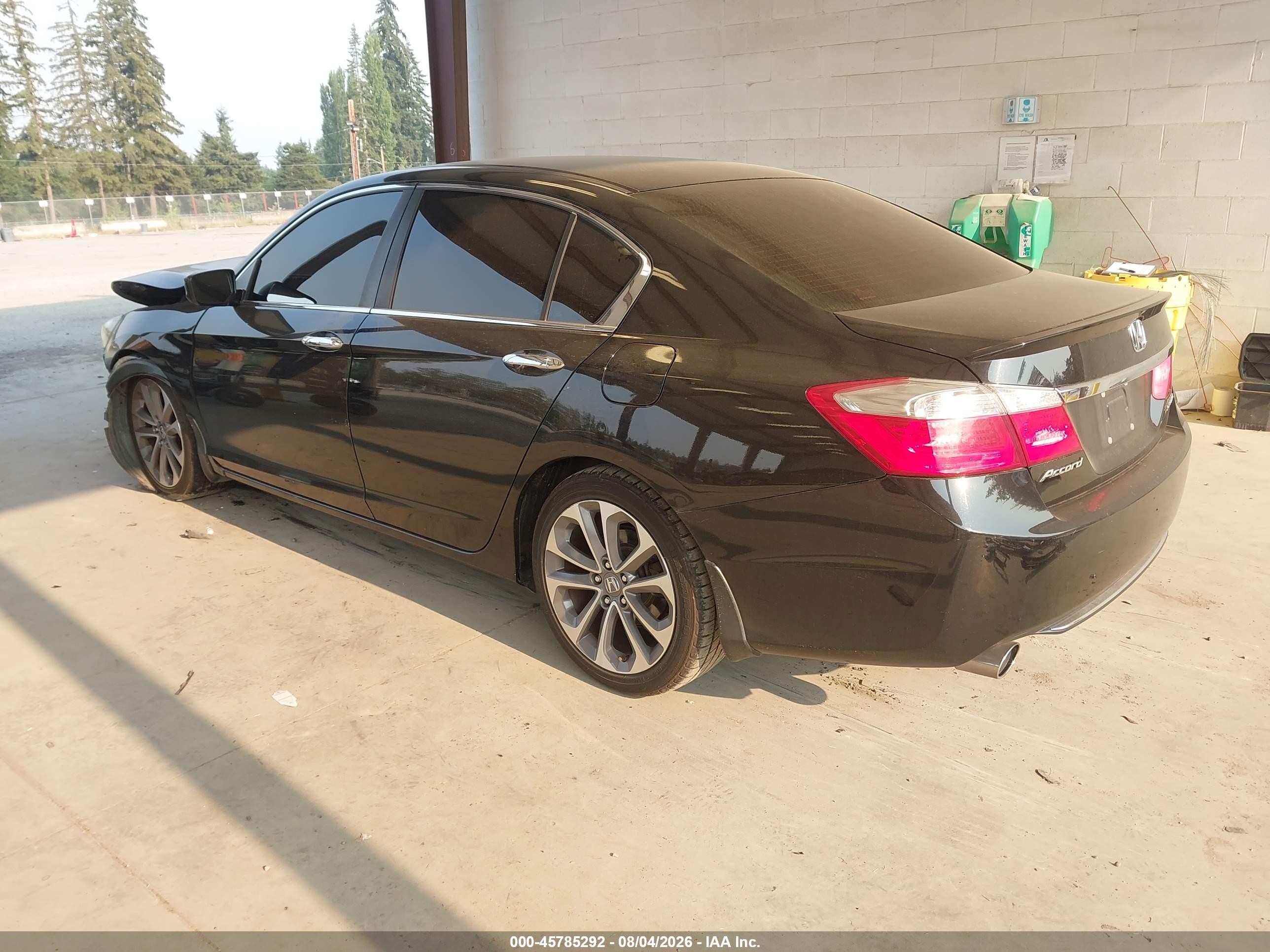 2014 Honda Accord Sport Черный vin: 1HGCR2F54EA005254