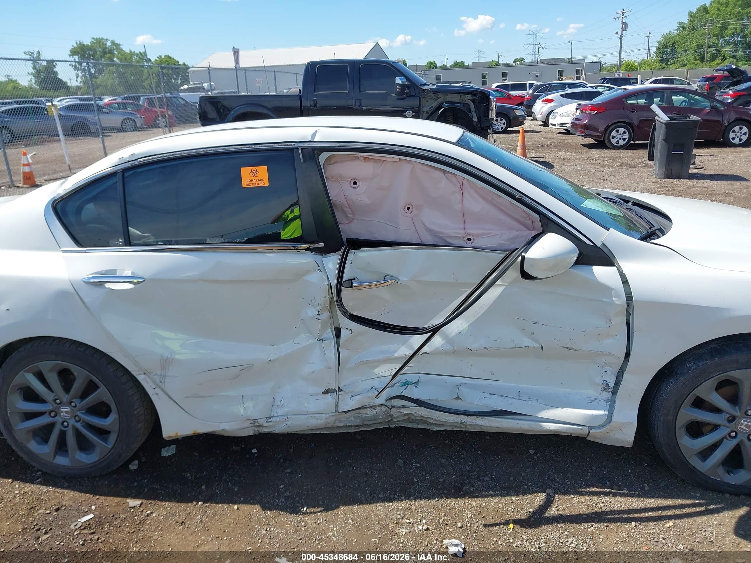 2014 Honda Accord Sport White vin: 1HGCR2F54EA006839