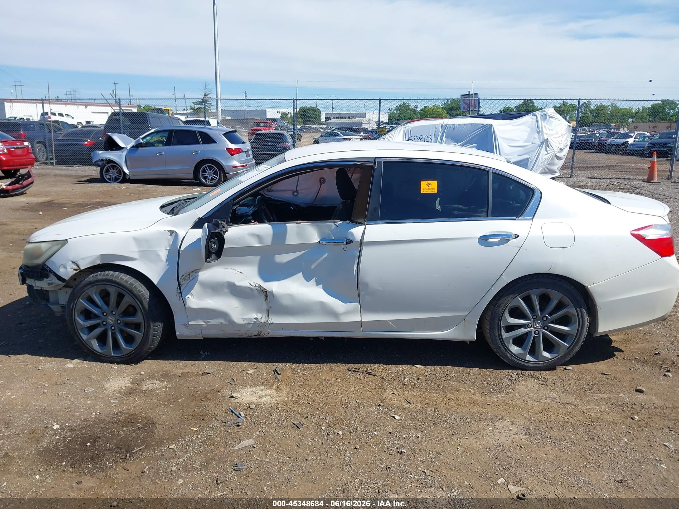 2014 Honda Accord Sport White vin: 1HGCR2F54EA006839