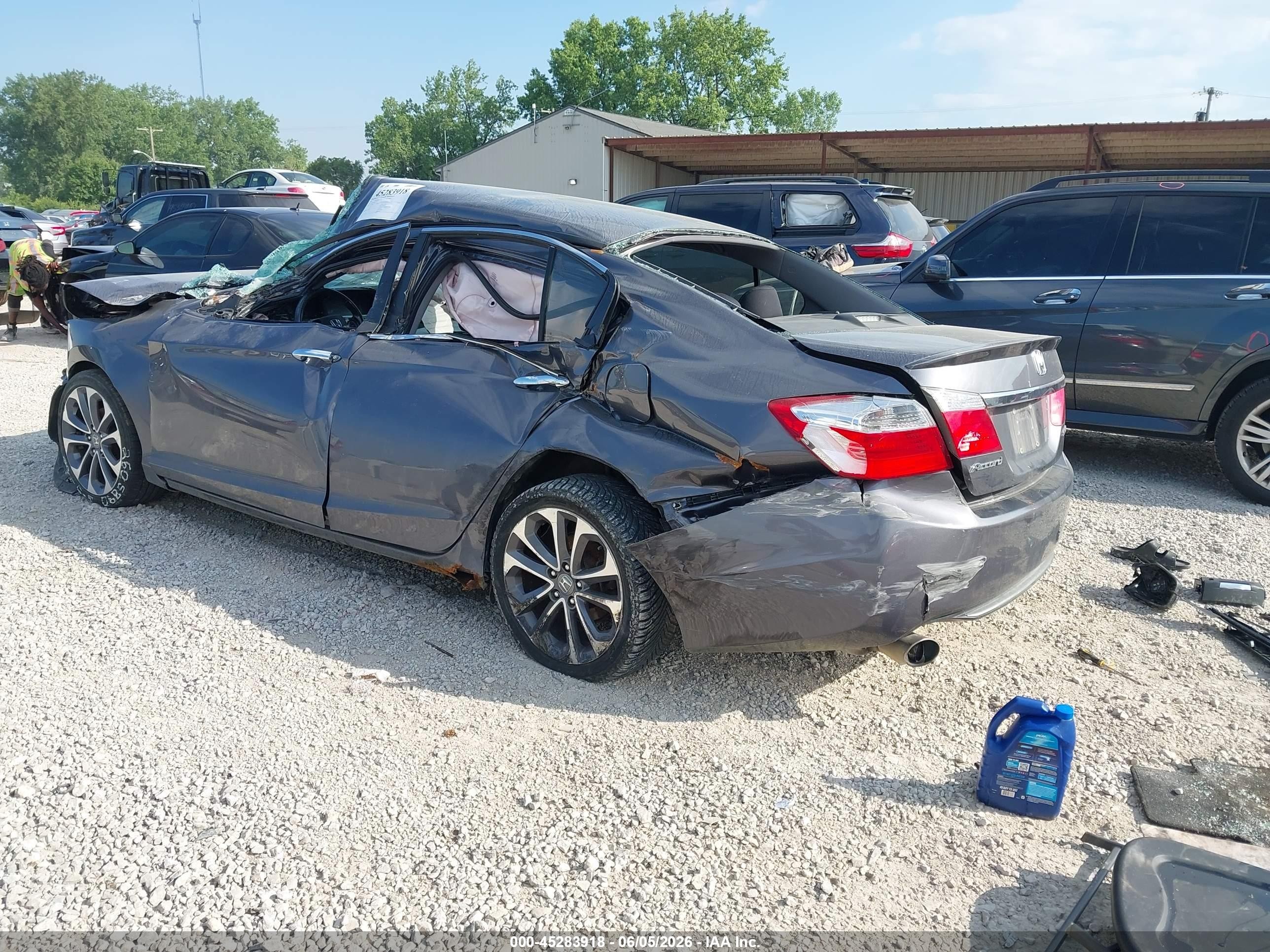 2014 Honda Accord Sport Gray vin: 1HGCR2F54EA024693