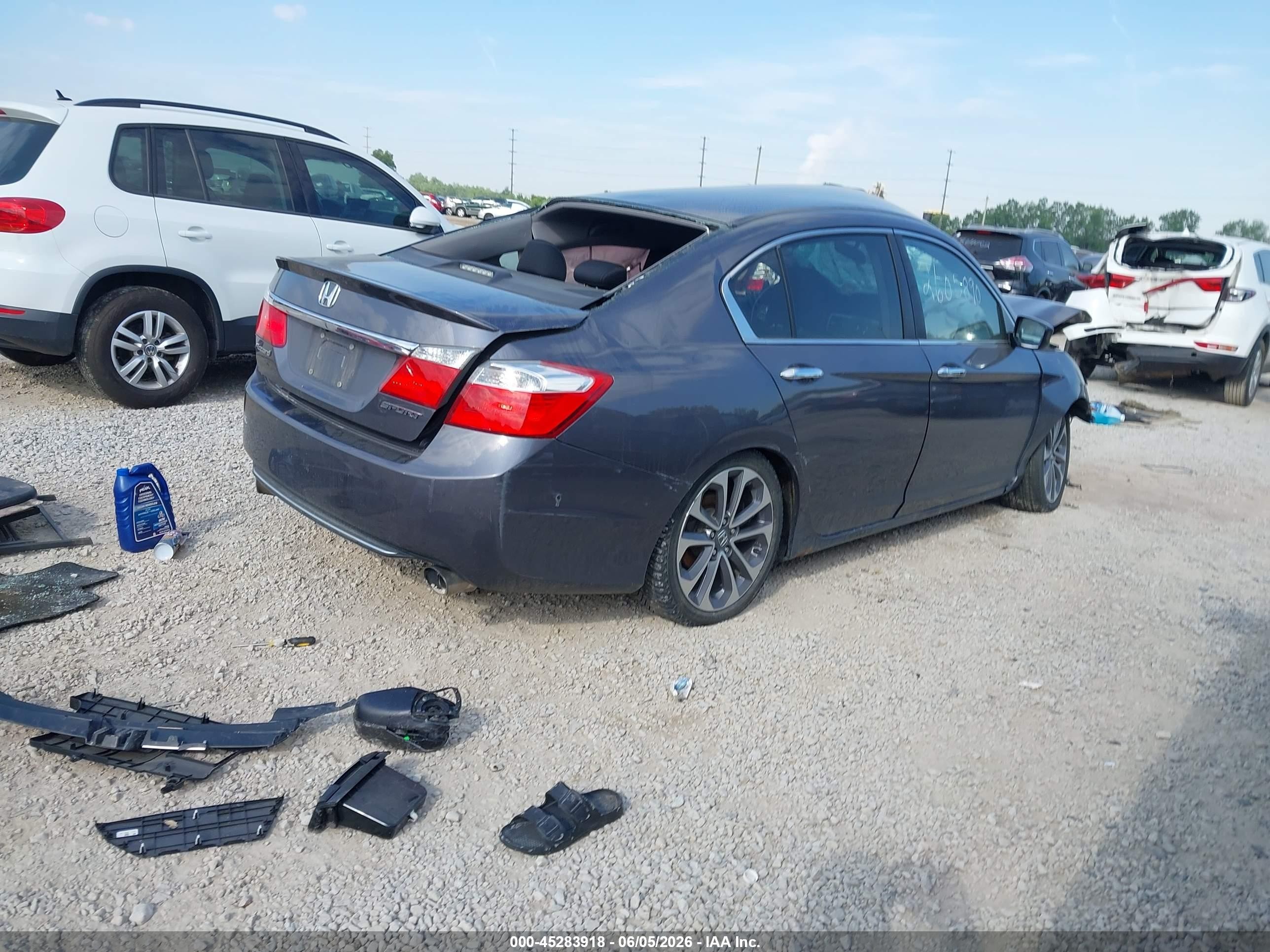 2014 Honda Accord Sport Gray vin: 1HGCR2F54EA024693