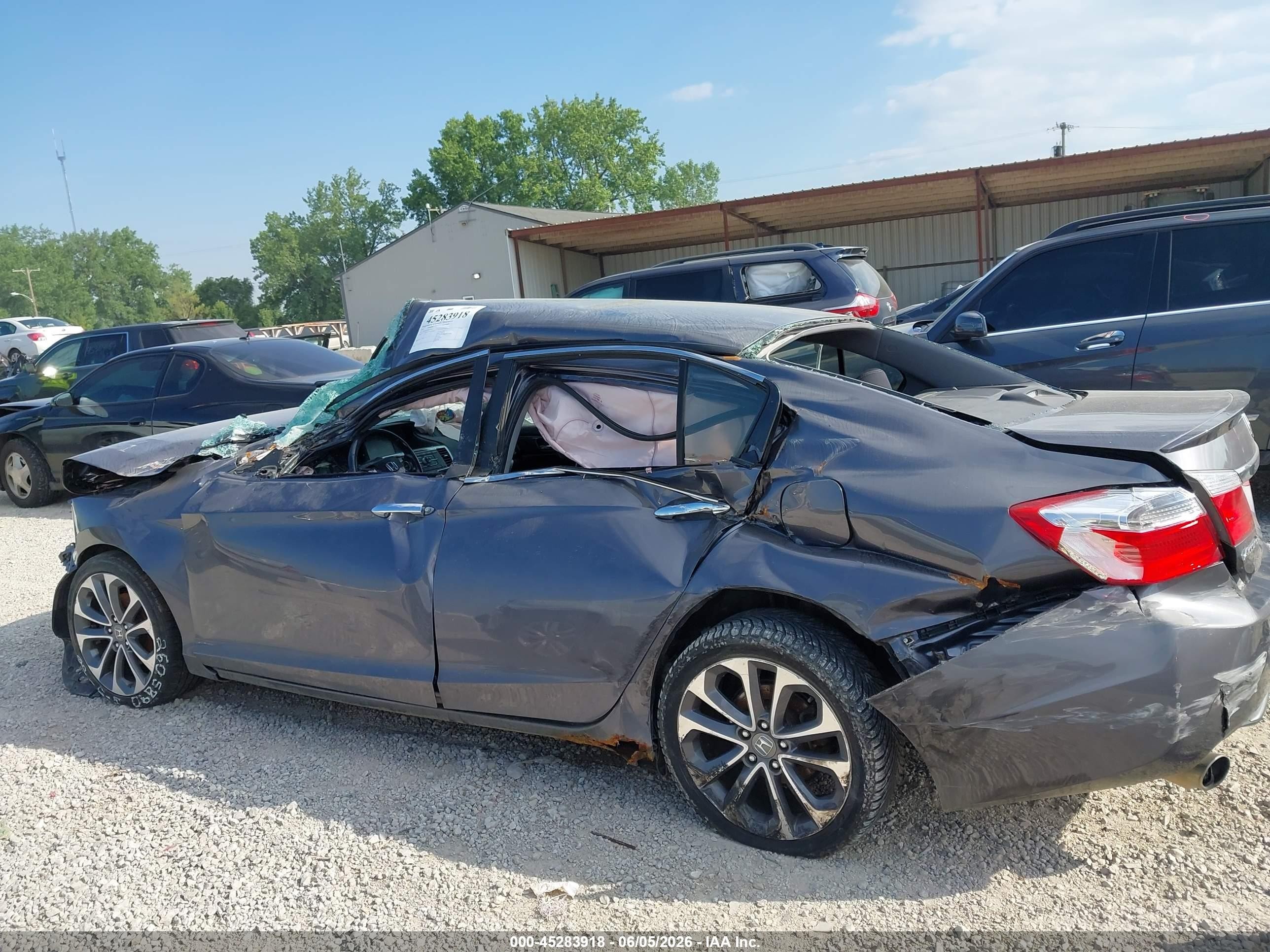 2014 Honda Accord Sport Gray vin: 1HGCR2F54EA024693