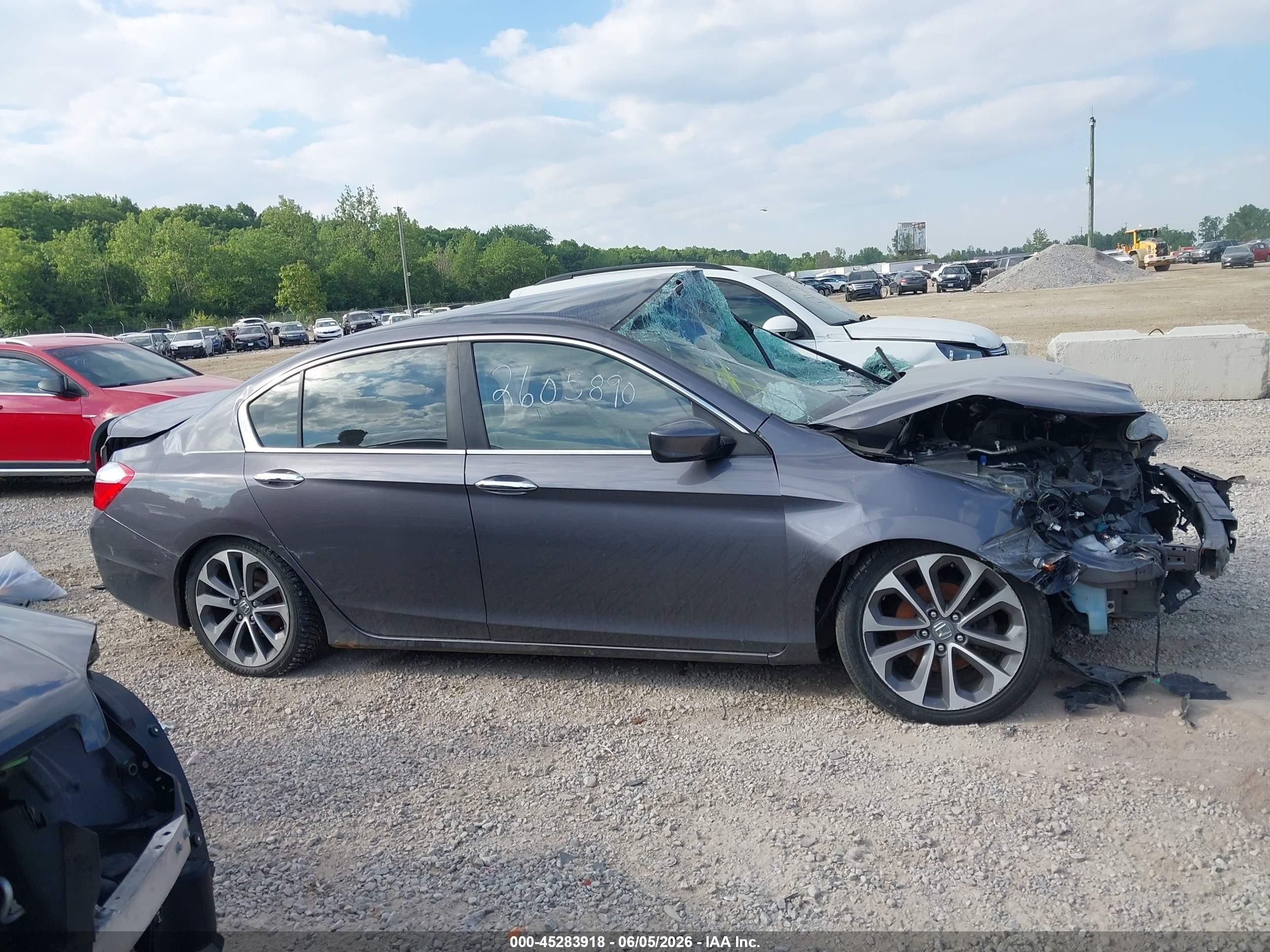 2014 Honda Accord Sport Gray vin: 1HGCR2F54EA024693