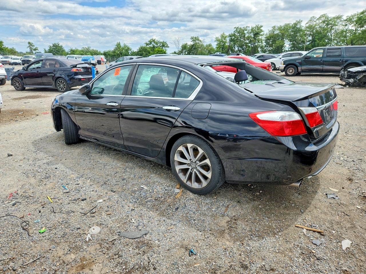 2014 Honda Accord Sport Черный vin: 1HGCR2F54EA037797