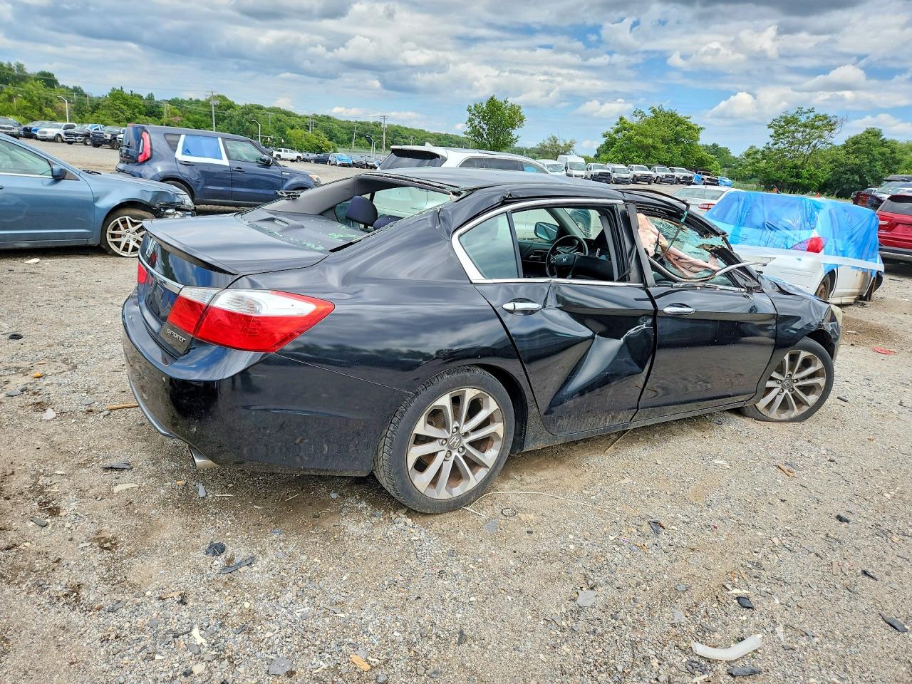 2014 Honda Accord Sport Черный vin: 1HGCR2F54EA037797