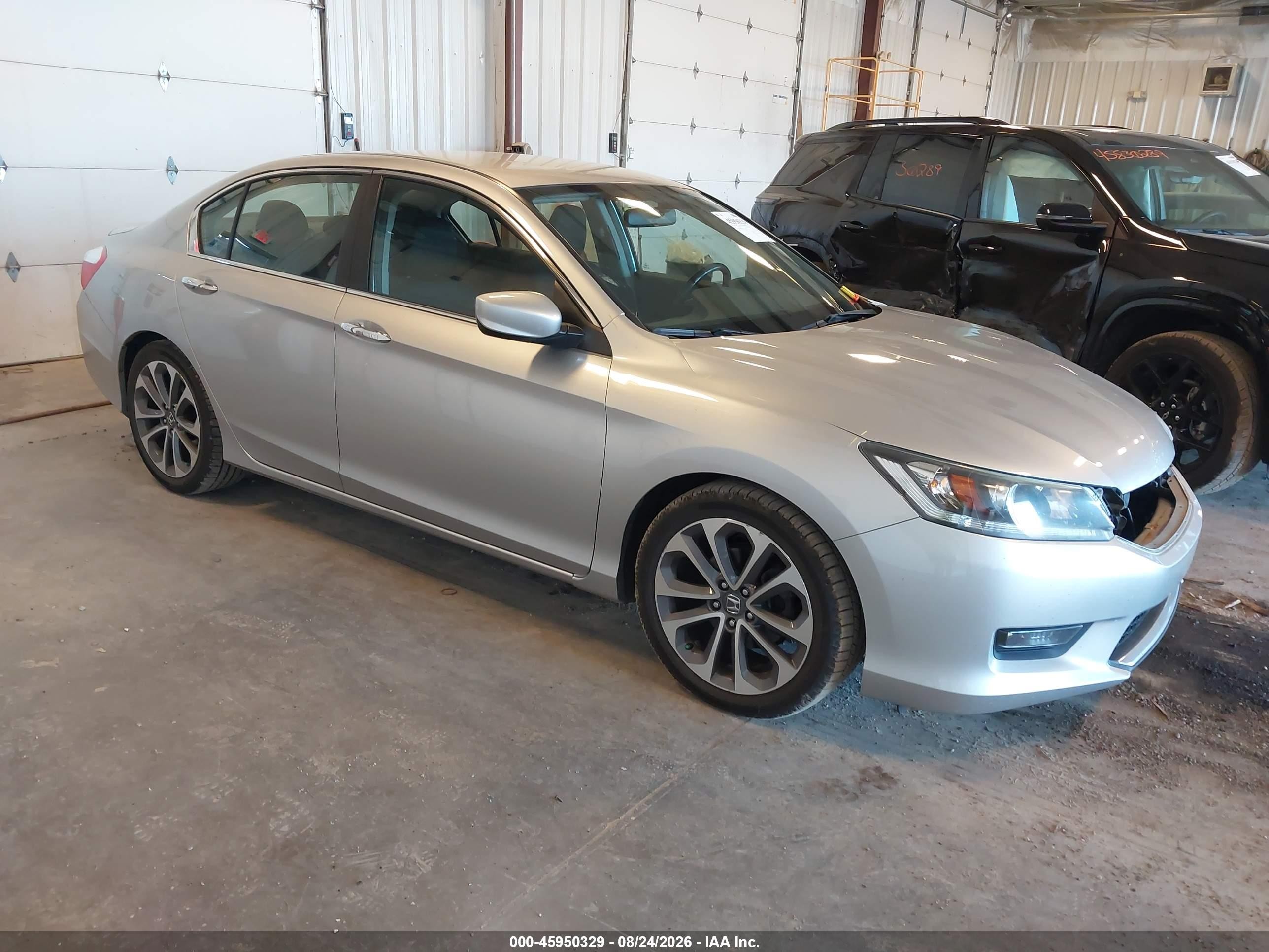 2014 Honda Accord Sport Silver vin: 1HGCR2F54EA062022
