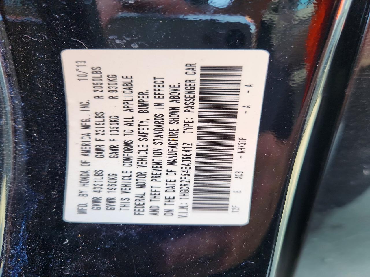 2014 Honda Accord Sport Black vin: 1HGCR2F54EA066412
