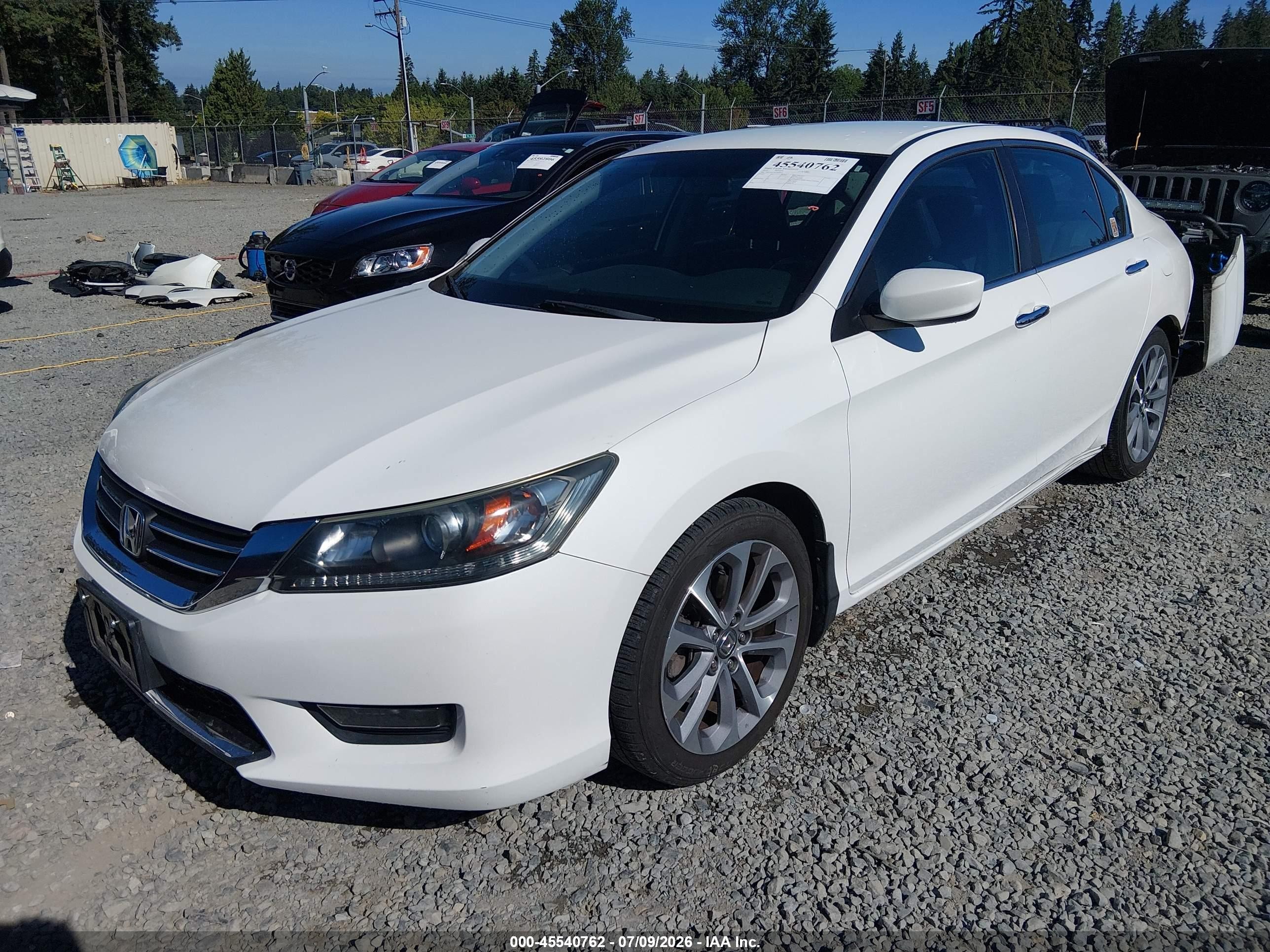 2014 Honda Accord Sport White vin: 1HGCR2F54EA068418