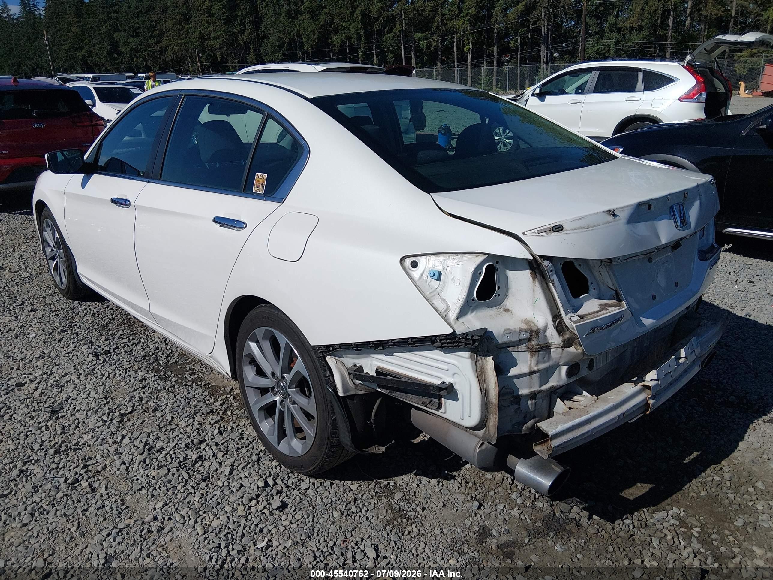 2014 Honda Accord Sport White vin: 1HGCR2F54EA068418