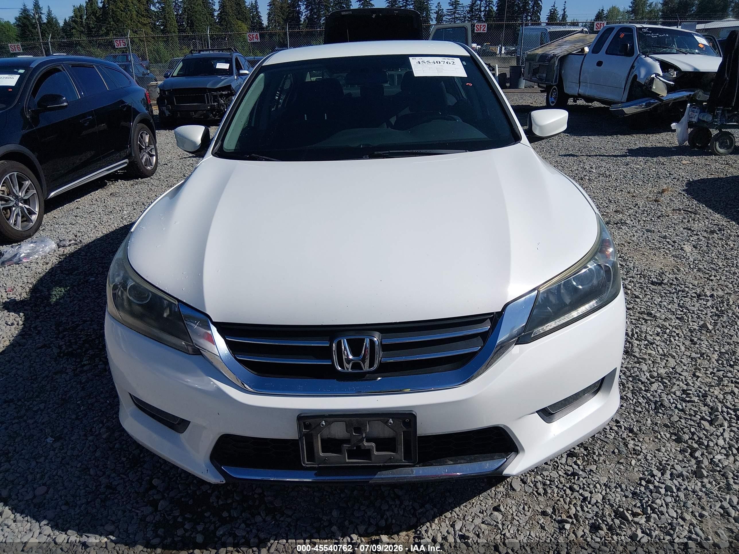 2014 Honda Accord Sport White vin: 1HGCR2F54EA068418