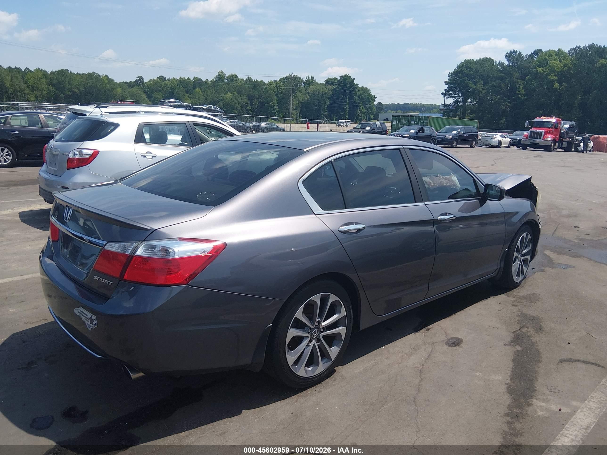 2014 Honda Accord Sport Серый vin: 1HGCR2F54EA083789